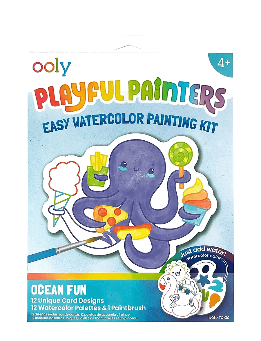 Ooly - Watercolour Kit - Ocean Pals - Playful Painters - värvimis- & käsitööraamatud - multi - 1