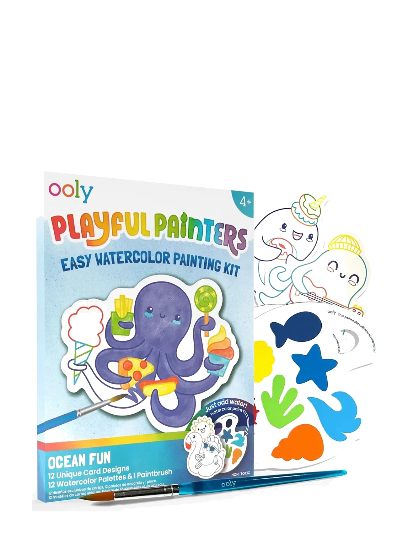 Ooly - Watercolour Kit - Ocean Pals - Playful Painters - kolorowanki - multi - 2