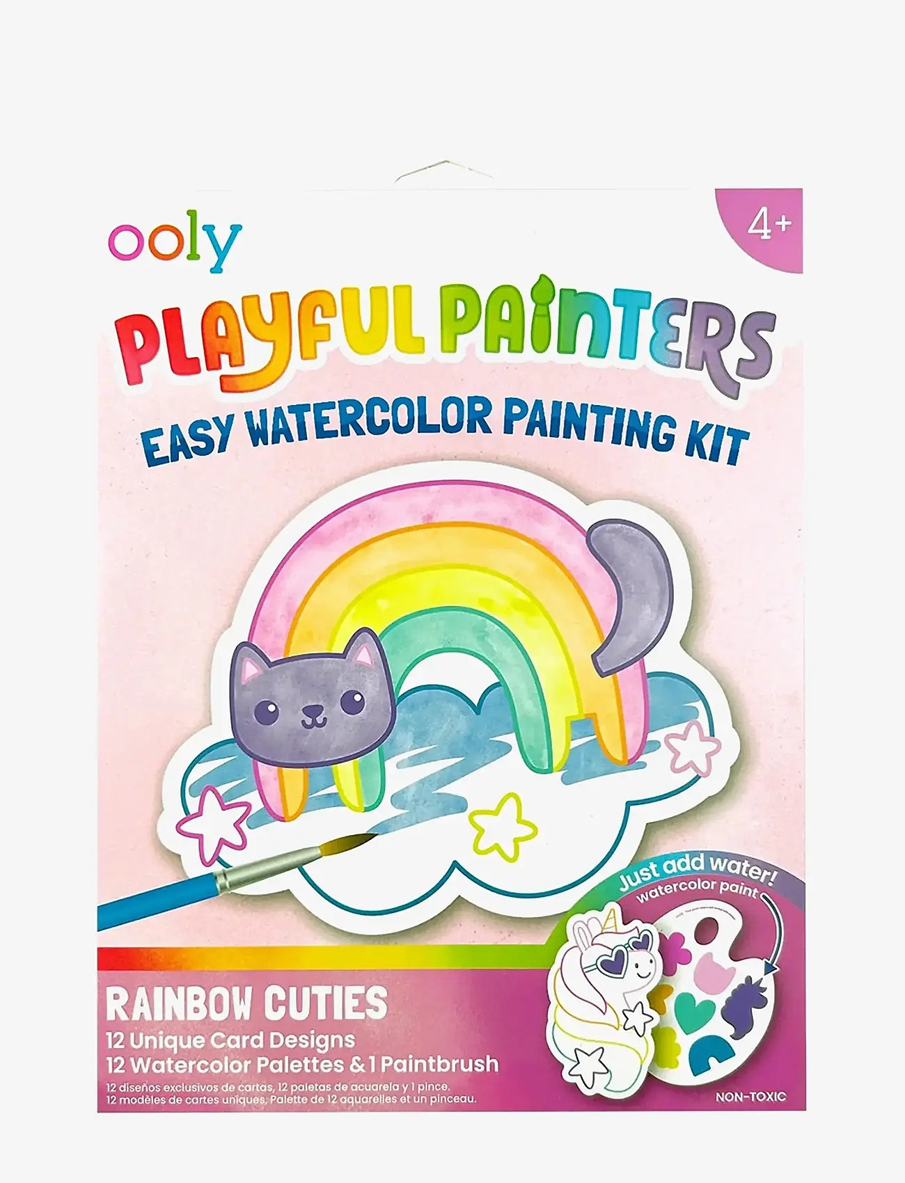 Ooly - Watercolour Kit - Rainbow Cuties - Playful Painters - maling - multi - 1