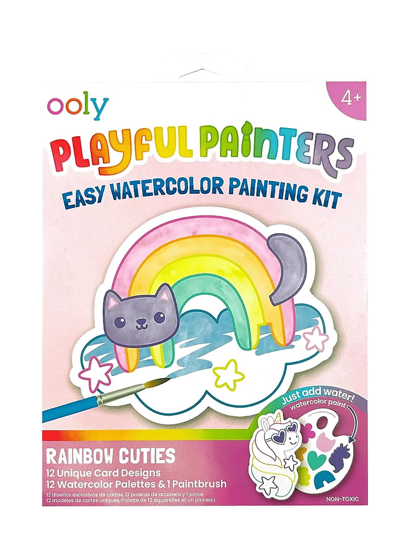 Ooly - Watercolour Kit - Rainbow Cuties - Playful Painters - värvid - multi - 1
