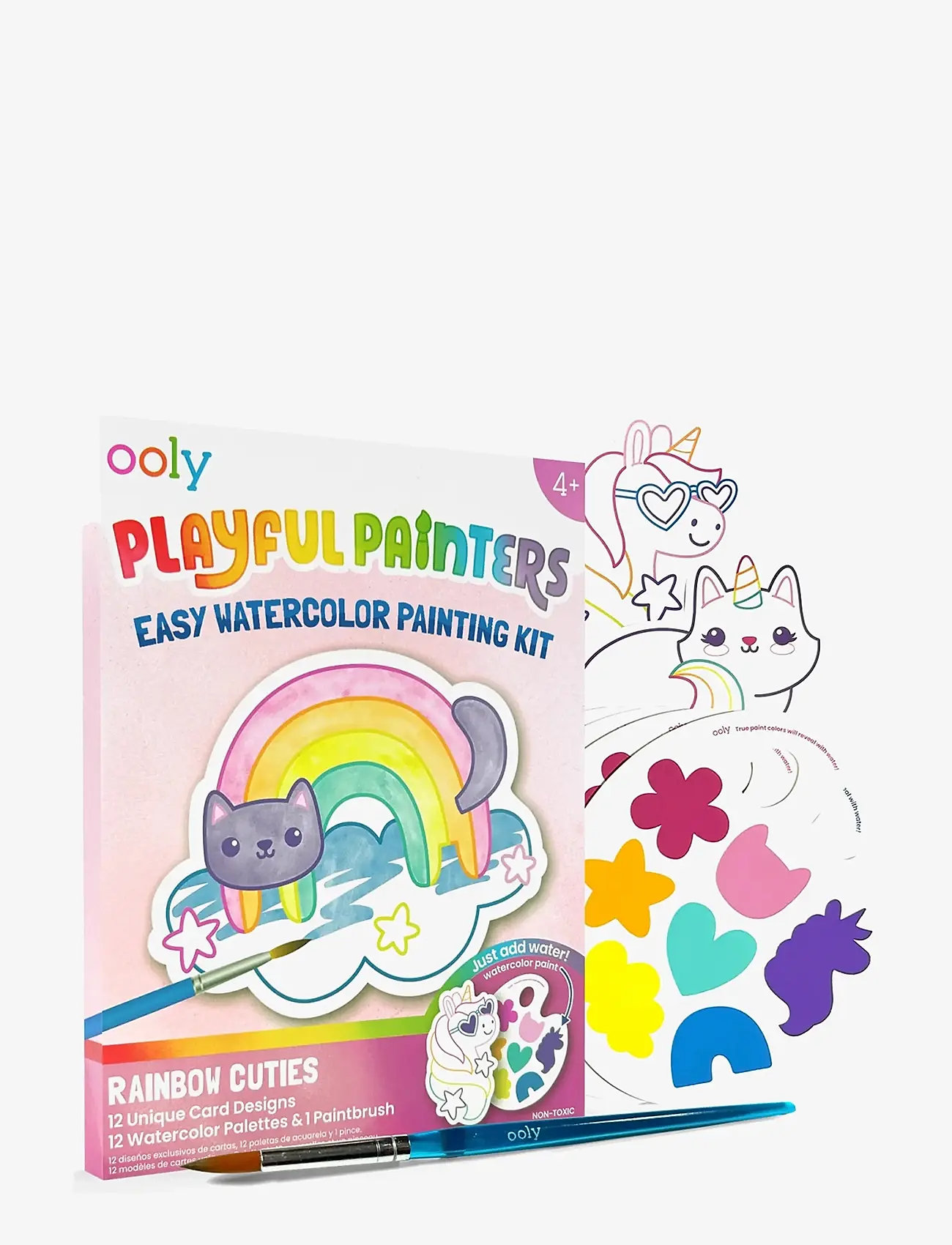 Ooly - Watercolour Kit - Rainbow Cuties - Playful Painters - maling - multi - 2
