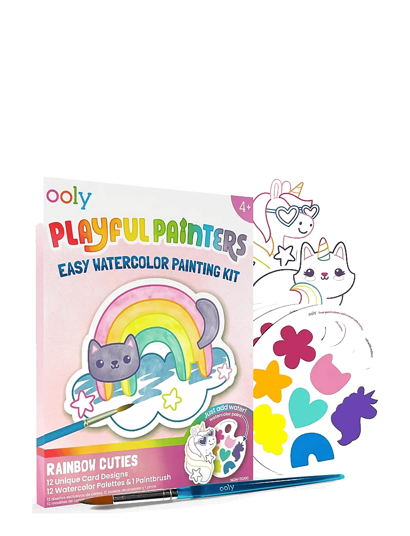Ooly - Watercolour Kit - Rainbow Cuties - Playful Painters - värvid - multi - 2