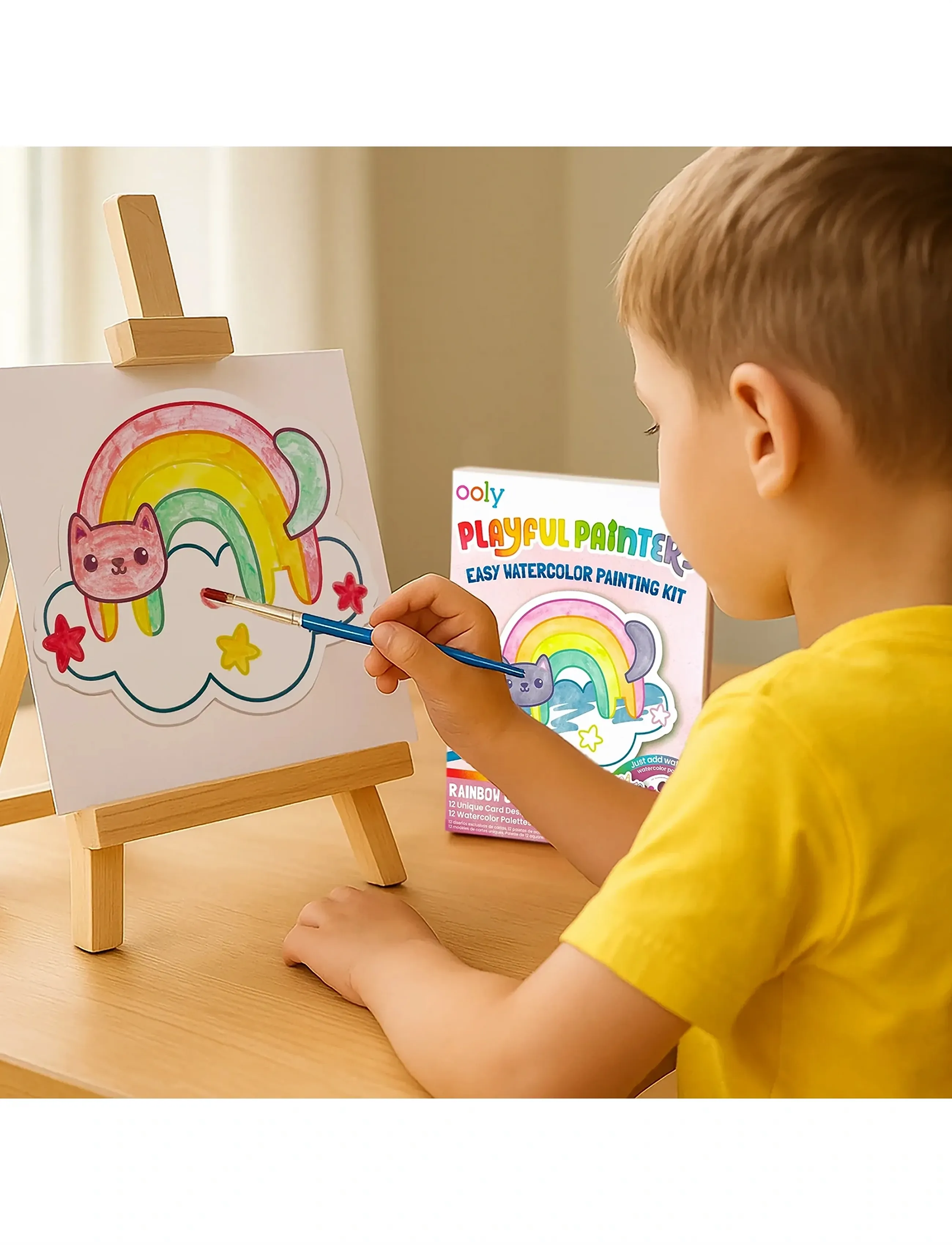 Ooly Watercolour Kit Rainbow Cuties Playful Painters, One Size, Drawing, Mehrfarbig/gemustert - Paints, Kinder