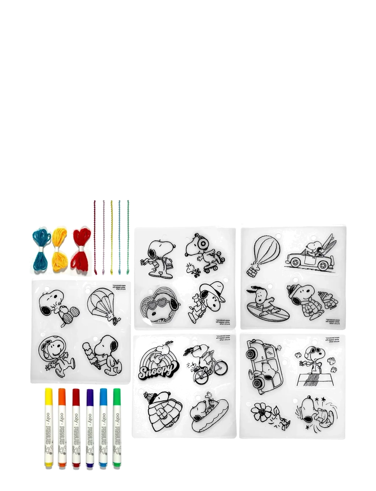 Ooly - Shrink Art Kit - Peanuts - kreasæt - multi - 2