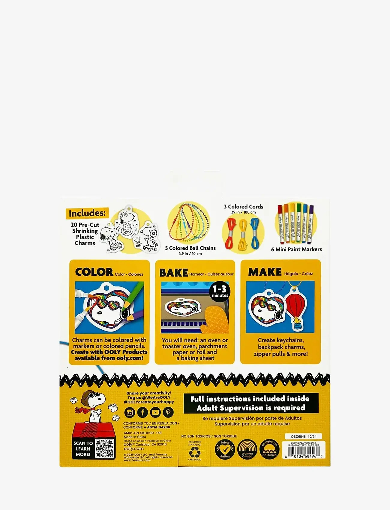 Ooly - Shrink Art Kit - Peanuts - käsitöökomplekt - multi - 5
