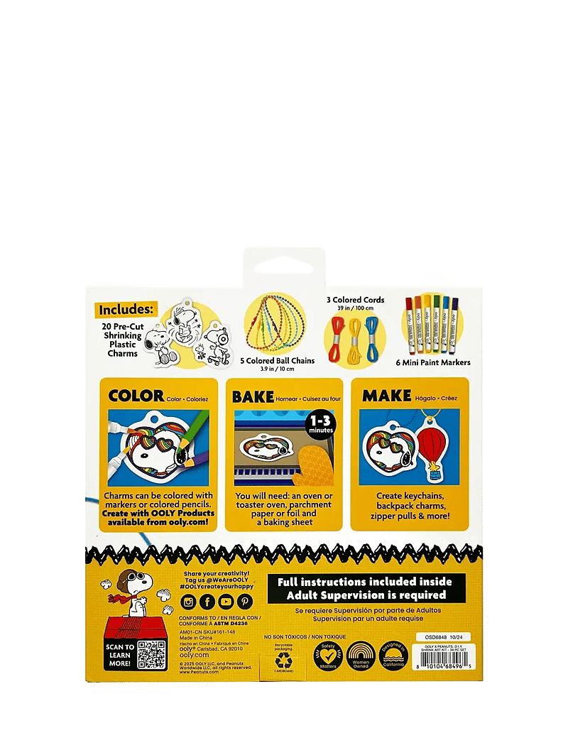 Ooly - Shrink Art Kit - Peanuts - käsitöökomplekt - multi - 5