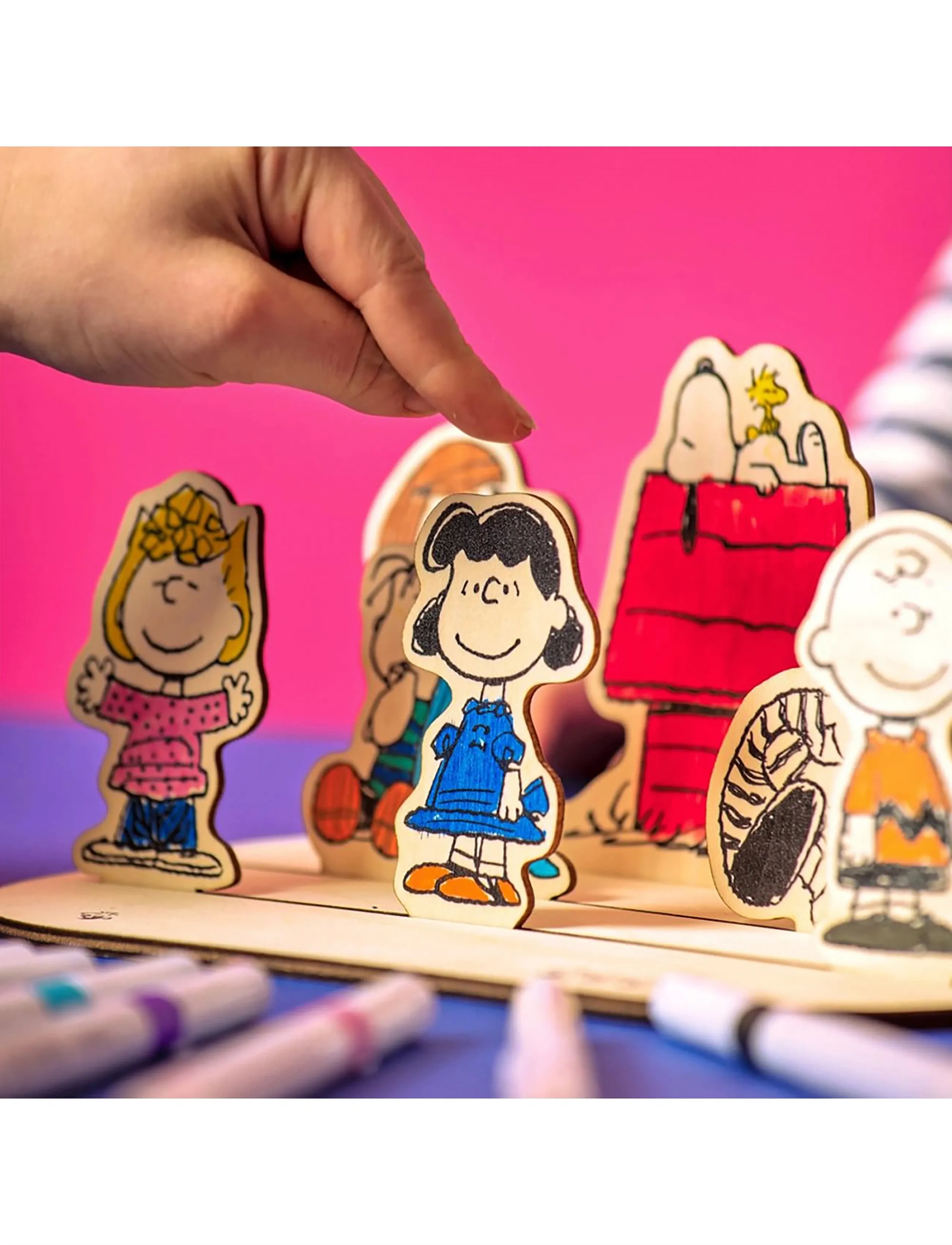 Ooly Painting Kit 3D Comic Scene - Peanuts, One Size, Multi/patterned, Håndværk > Håndværkssæt, Børn