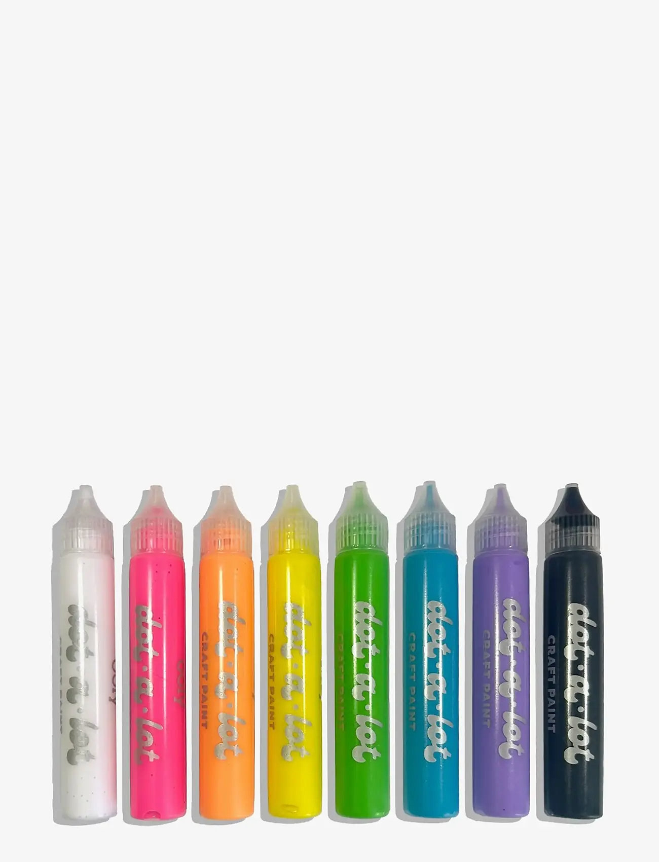 Ooly - 3D Effect Craft Paint 8 pcs - Dot-a-Lot Bright - värvid - multi - 2