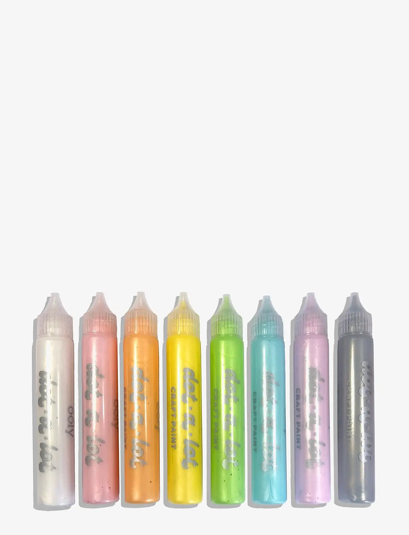 Ooly - 3D Effect Craft Paint 8 pcs - Dot-a-Lot Pearlescent - värvid - multi - 2
