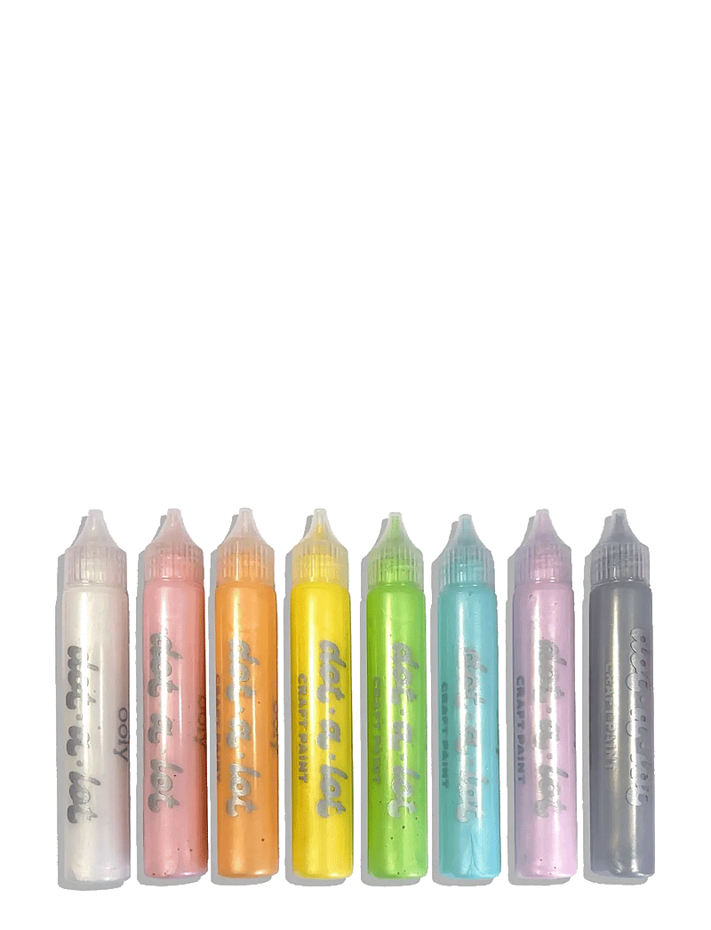 Ooly - 3D Effect Craft Paint 8 pcs - Dot-a-Lot Pearlescent - värvid - multi - 2