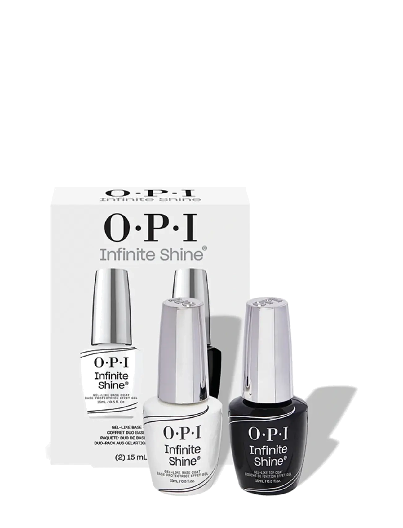 OPI Infinite Shine Top & Base Coat Duo-Pack 2X 15Ml, Base & Top Coat, Nude, Str: 15 ML
