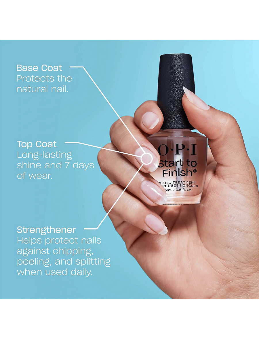 OPI - OPI Start to Finish 3in1 treatment 15 ml - smink - clear - 2