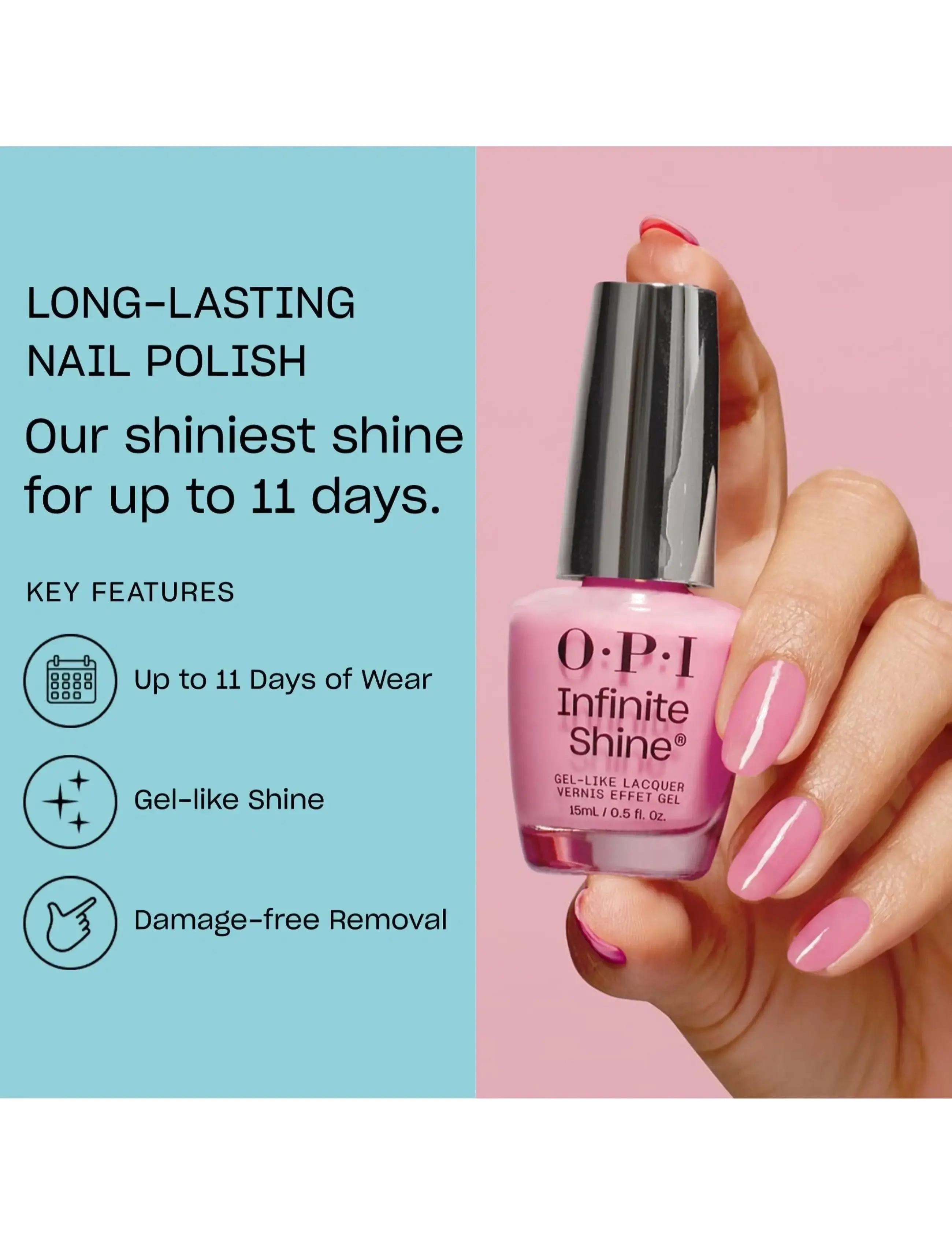 OPI - OPI Infinite Shine - makeup - flamingo your own way - 3