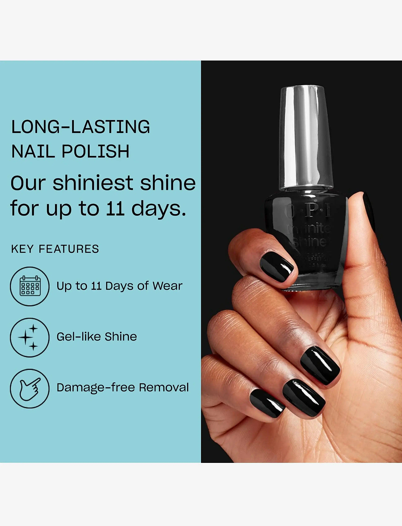 OPI - OPI Infinite Shine - smink - lady in black - 2
