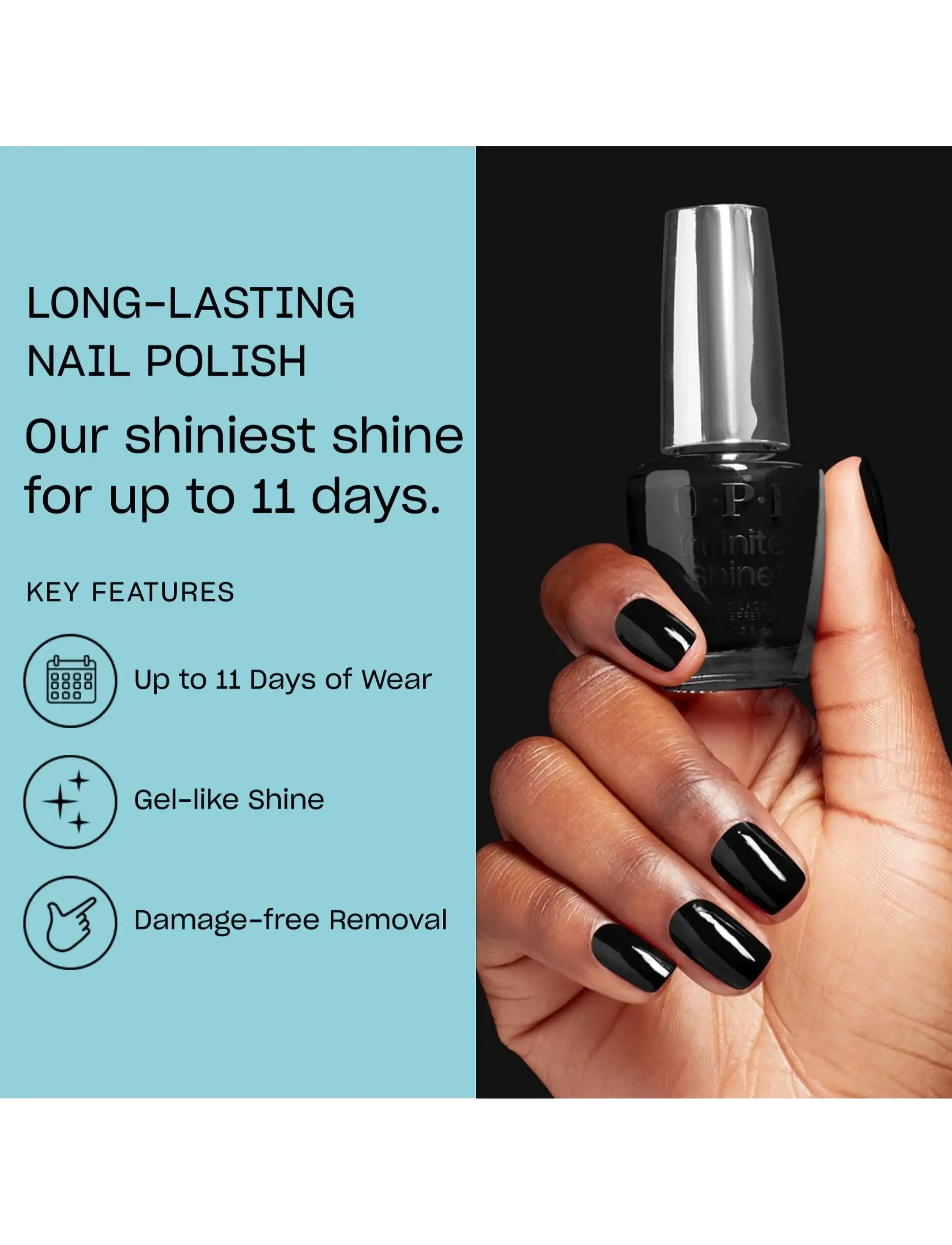 OPI - OPI Infinite Shine - makeup - lady in black - 2