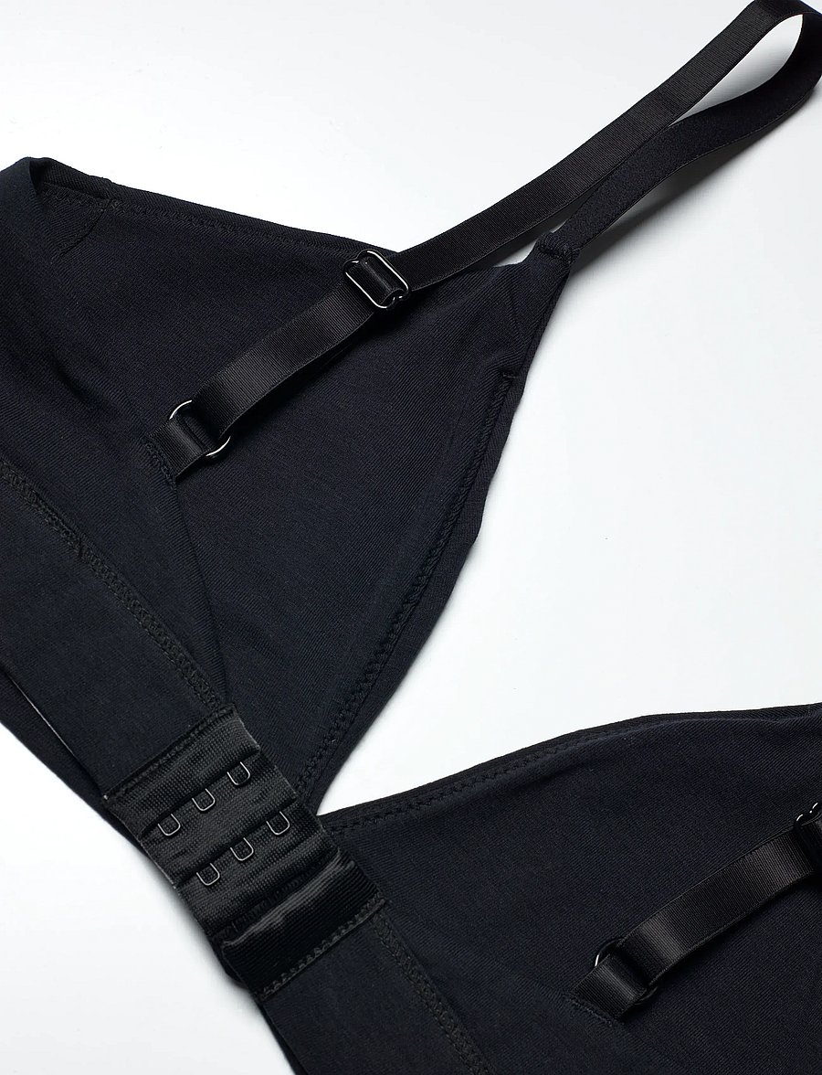 Organic Basics - Core Triangle Bra - bralette - black - 3