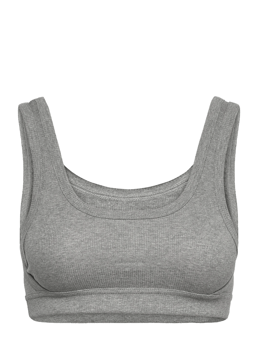Organic Basics - True Rib Tank Bra - kaarituettomat rintaliivit - grey melange - 0