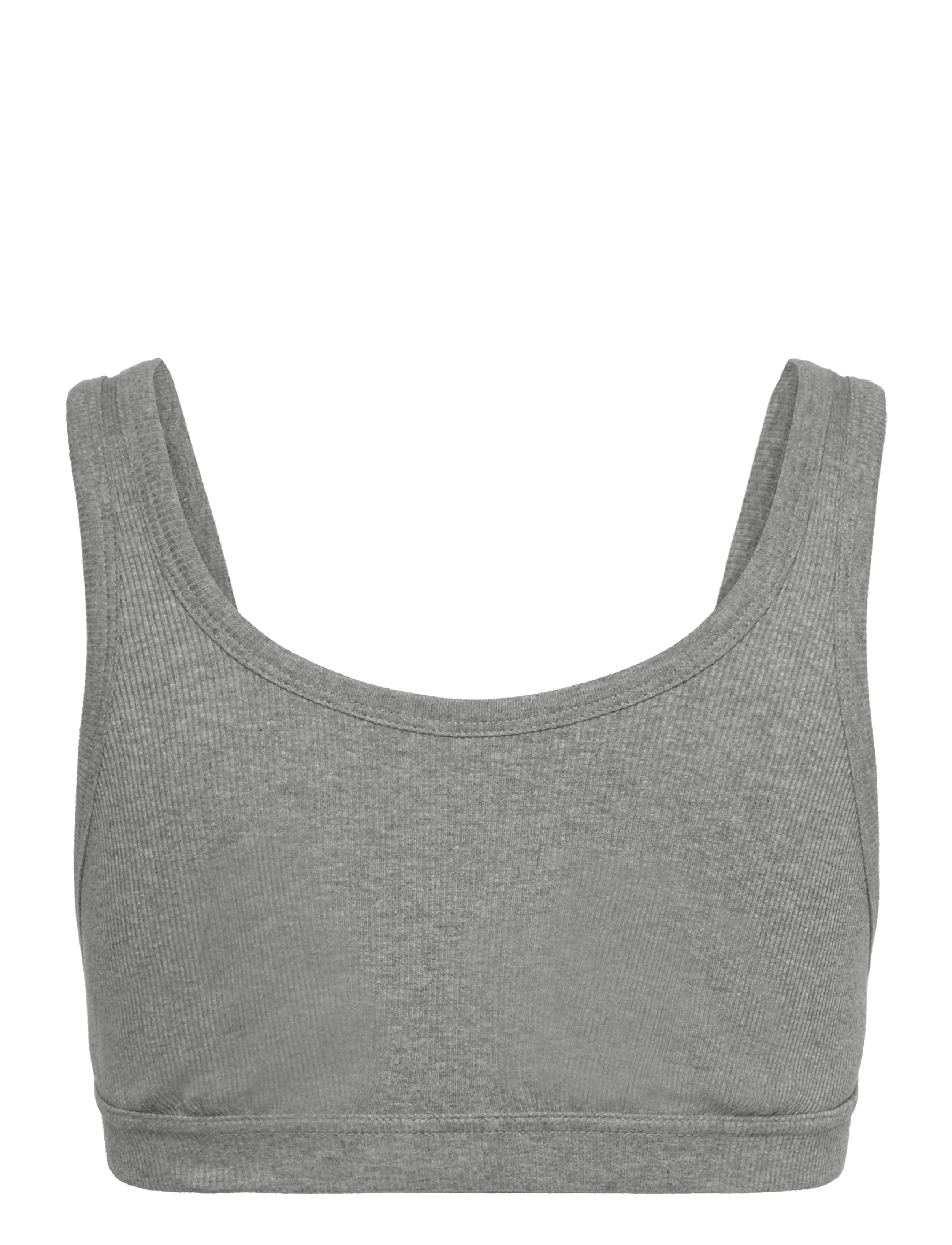 Organic Basics - True Rib Tank Bra - kaarituettomat rintaliivit - grey melange - 1