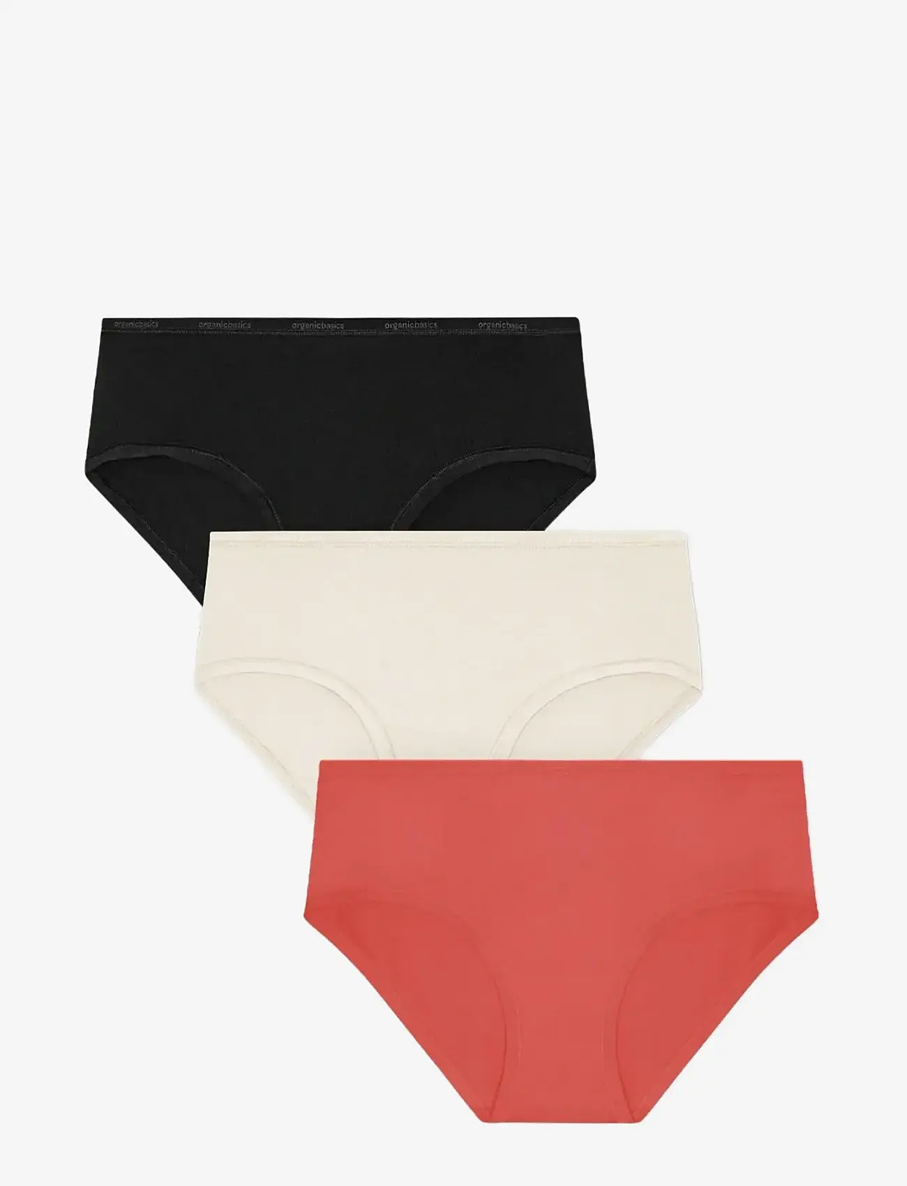 Organic Basics - Core Briefs 3-Pack - püksikud - dragon red / soft vanilla / black - 1