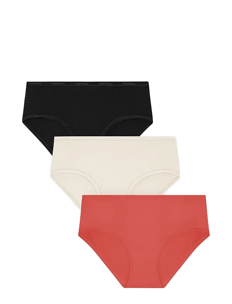 Organic Basics - Core Briefs 3-Pack - püksikud - dragon red / soft vanilla / black - 1
