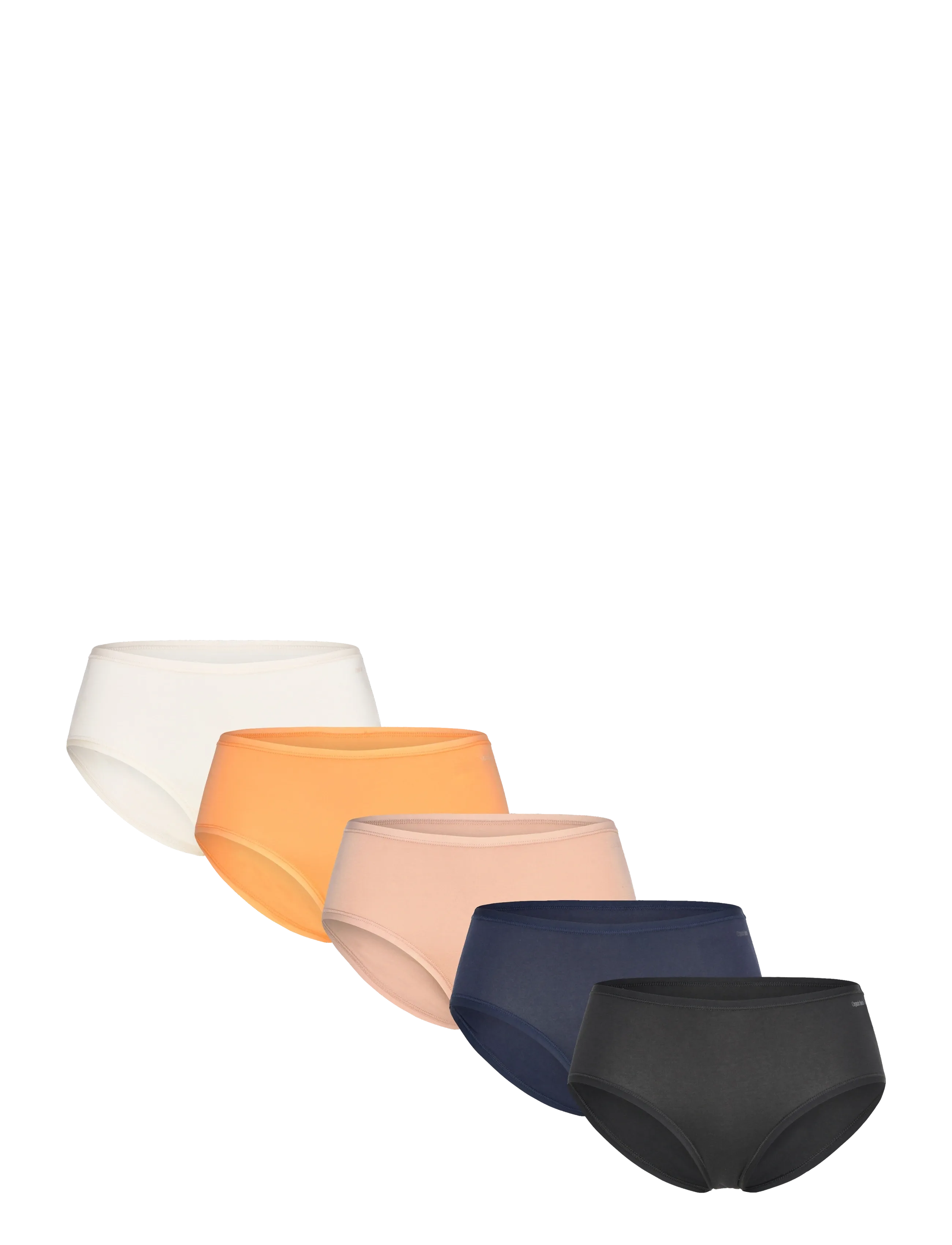 Organic Basics Core Briefs 5-pack - Undertøj - BLACK / PAPAYA / HAZELNUT / SOFT VANILLA / DEEP NAVY / multi