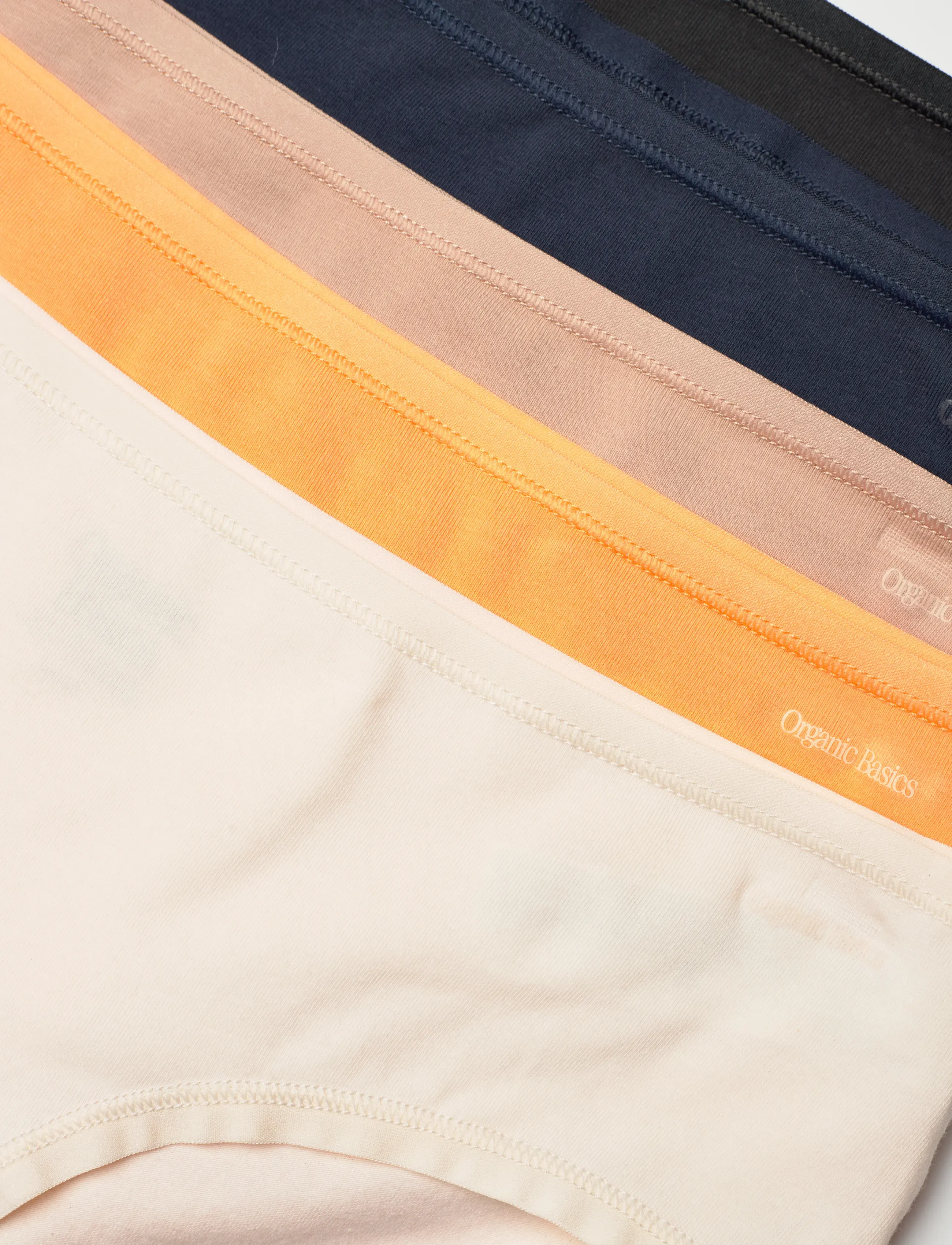 Organic Basics - Core Briefs 5-pack - naised - black / papaya / hazelnut / soft vanilla / deep navy - 1
