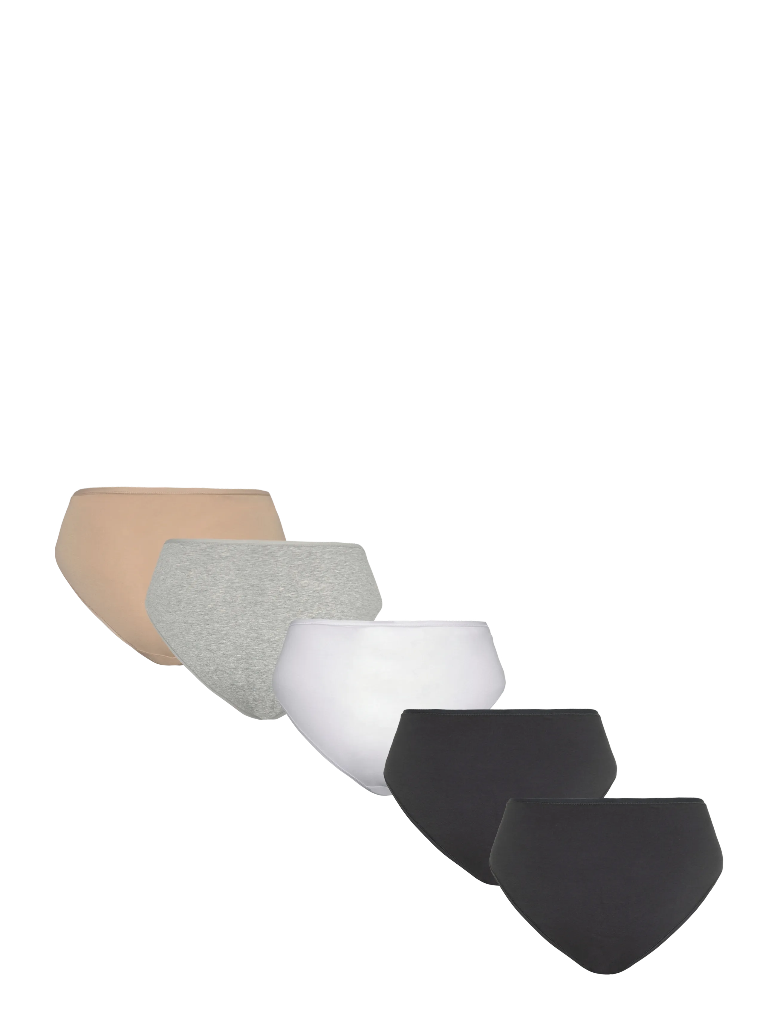 Organic Basics - Core Briefs 5-pack - naised - hazelnut/white/grey melange/black/black - 1