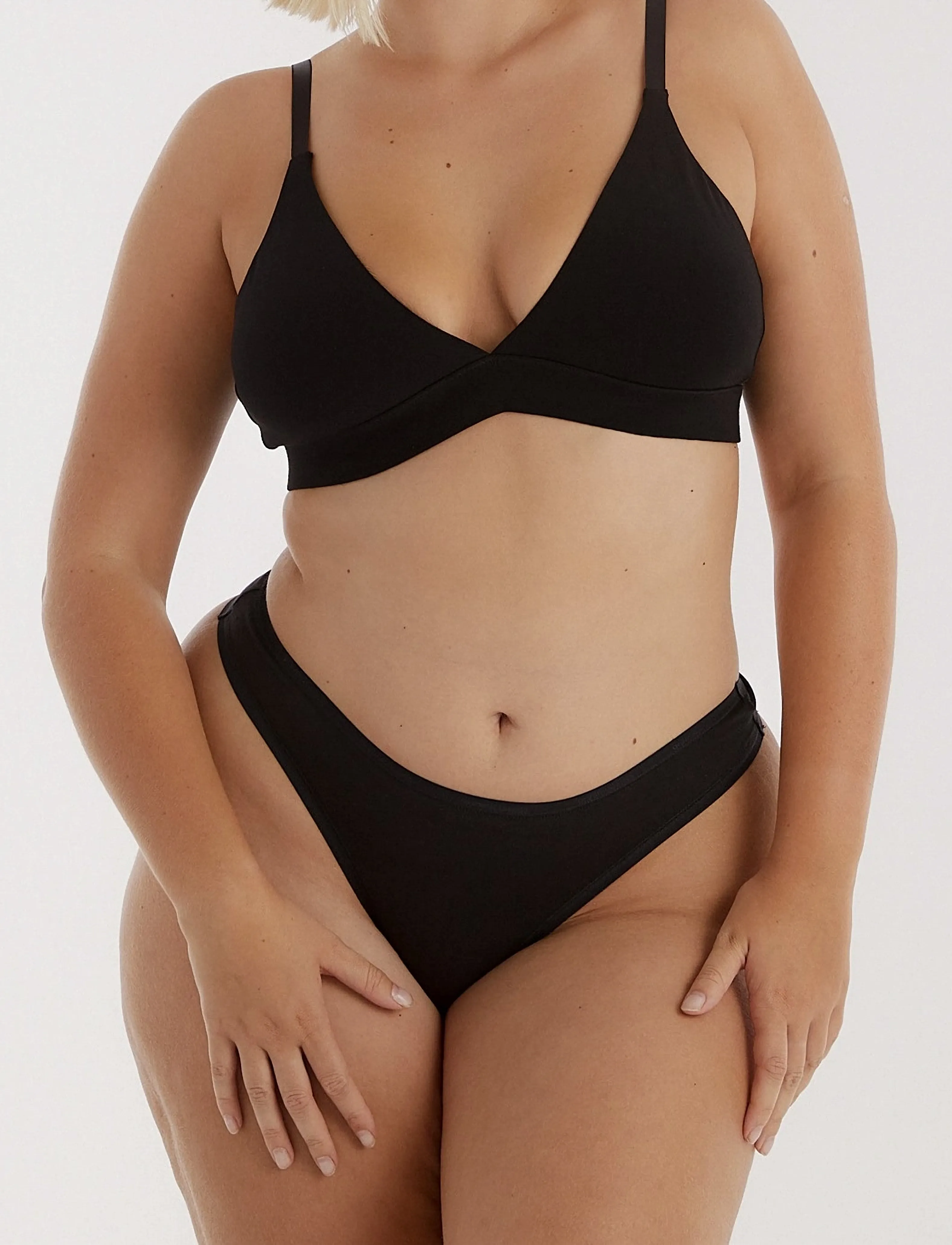 Organic Basics Core Thong 3-Pack, Kvinder, G-streng 3-pak, Sort, Str: XS