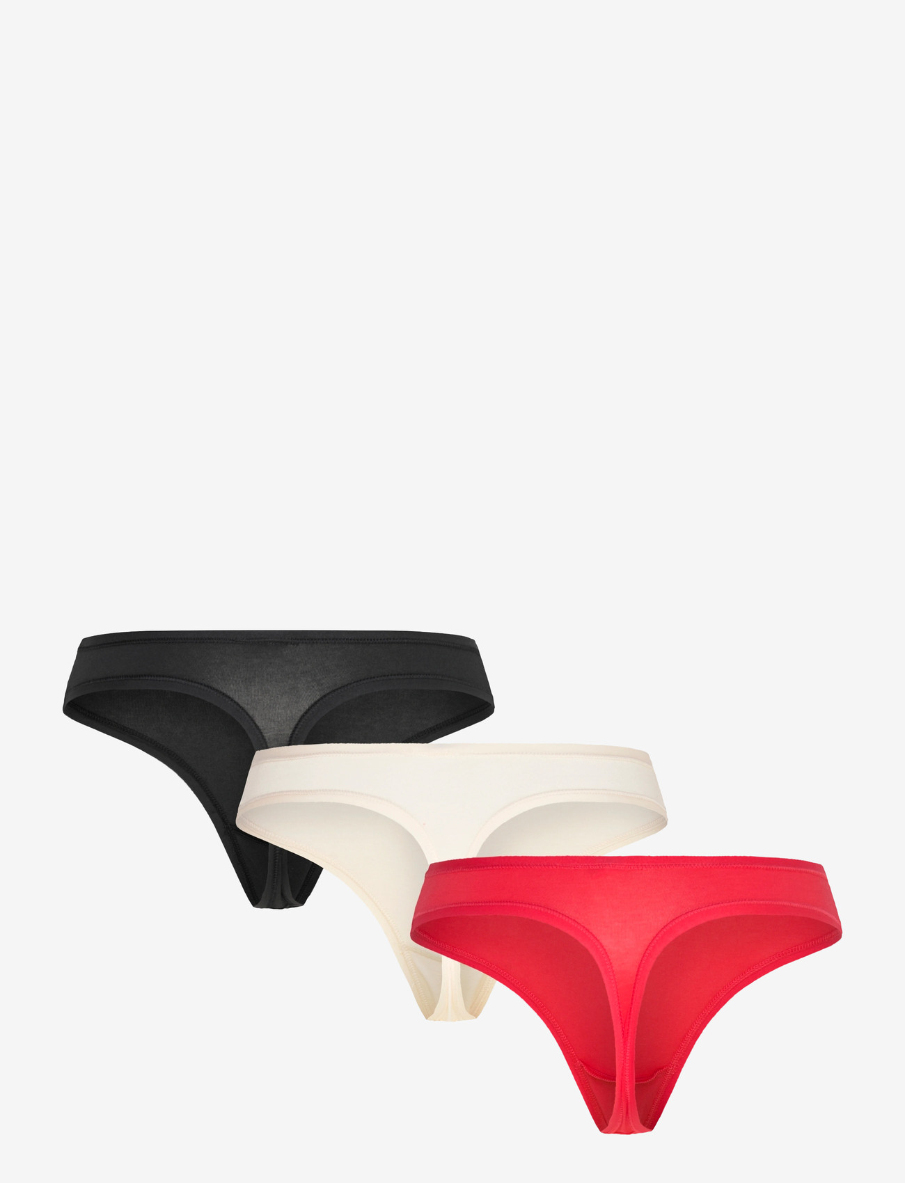 Organic Basics - Core Thong 3-Pack - string - dragon red / soft vanilla / black - 5