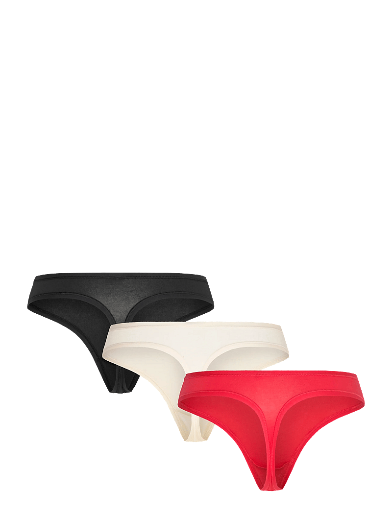 Organic Basics - Core Thong 3-Pack - string - dragon red / soft vanilla / black - 5