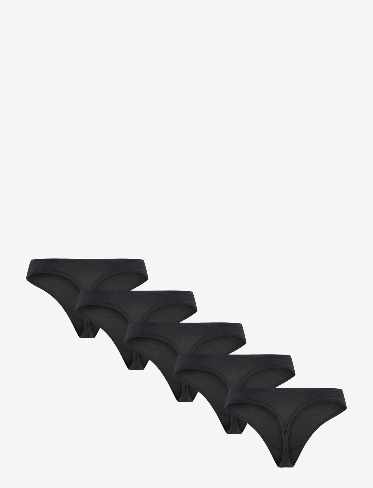 Organic Basics - Core Thong 5-pack - g-strenge - black / black / black / black / black - 2
