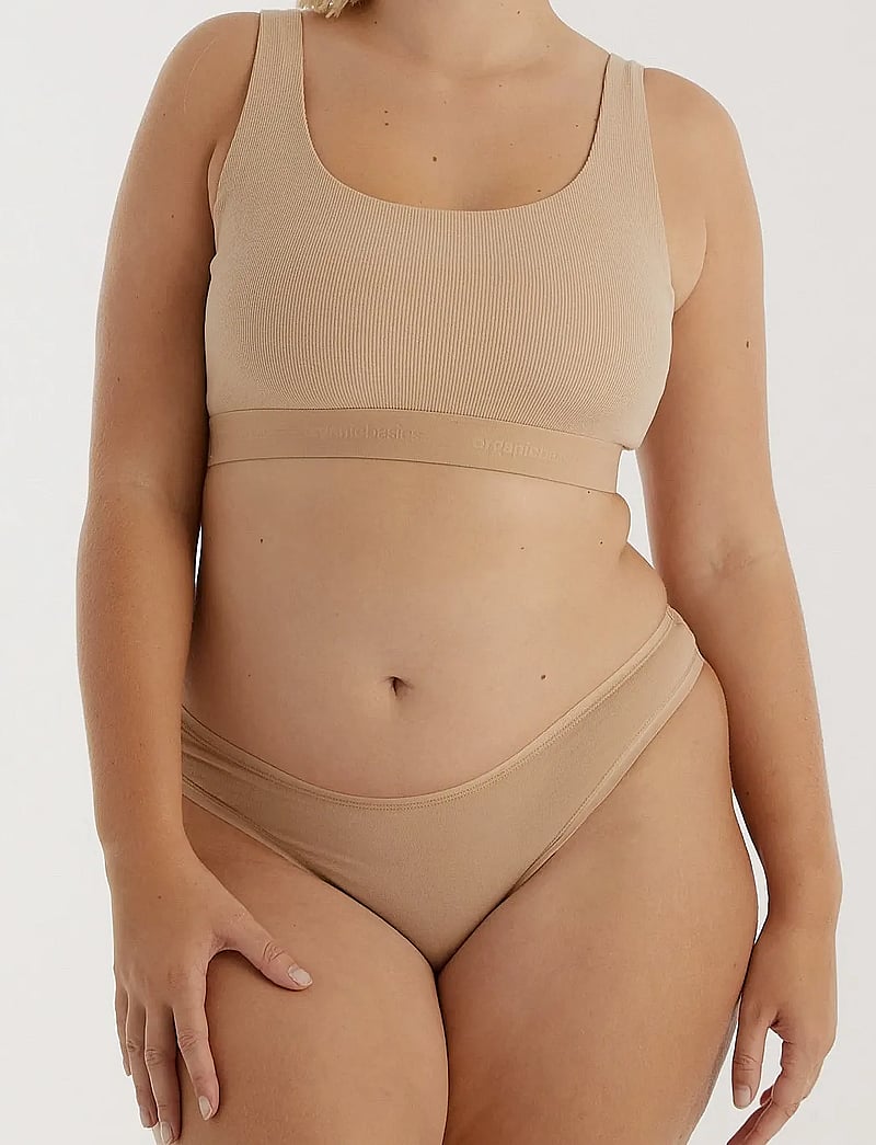 Organic Basics - Core Thong 5-pack - stringid - hazelnut/white/grey melange/black/black - 4