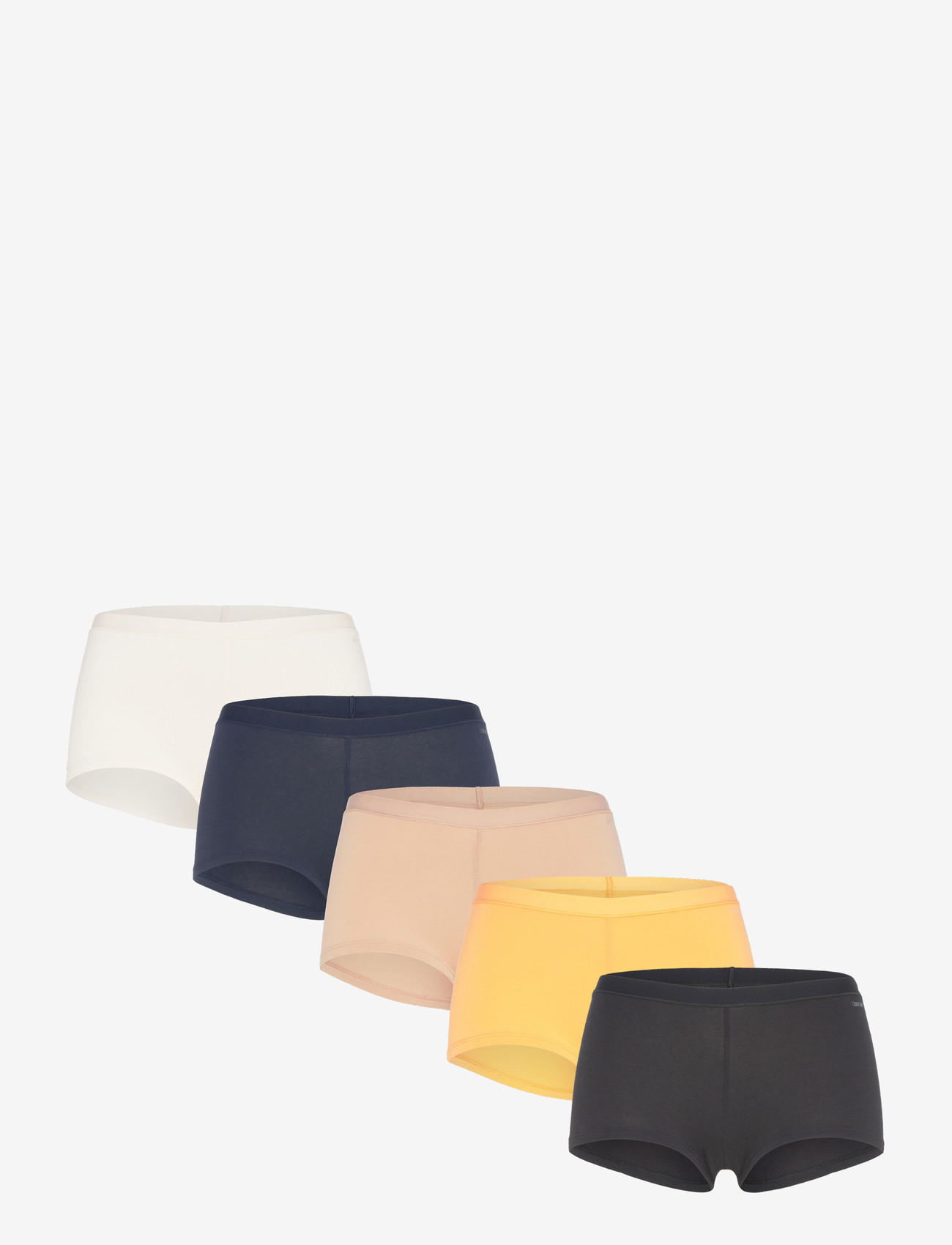 Organic Basics - Core Shorty 5-pack - laveste priser - black / papaya / hazelnut / soft vanilla / deep navy - 0