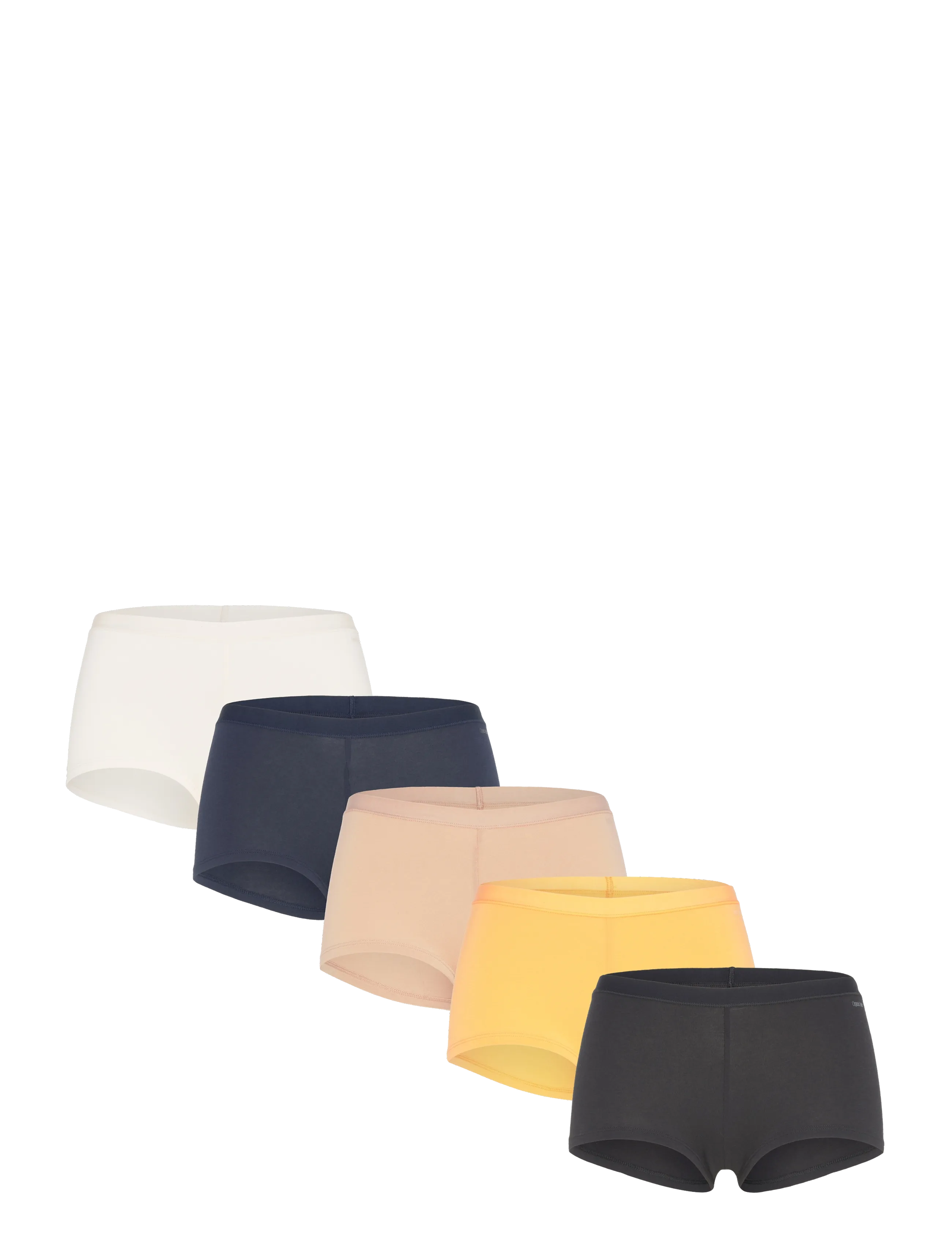 Organic Basics Core Shorty 5-pack - Underkläder - BLACK / PAPAYA / HAZELNUT / SOFT VANILLA / DEEP NAVY / multi