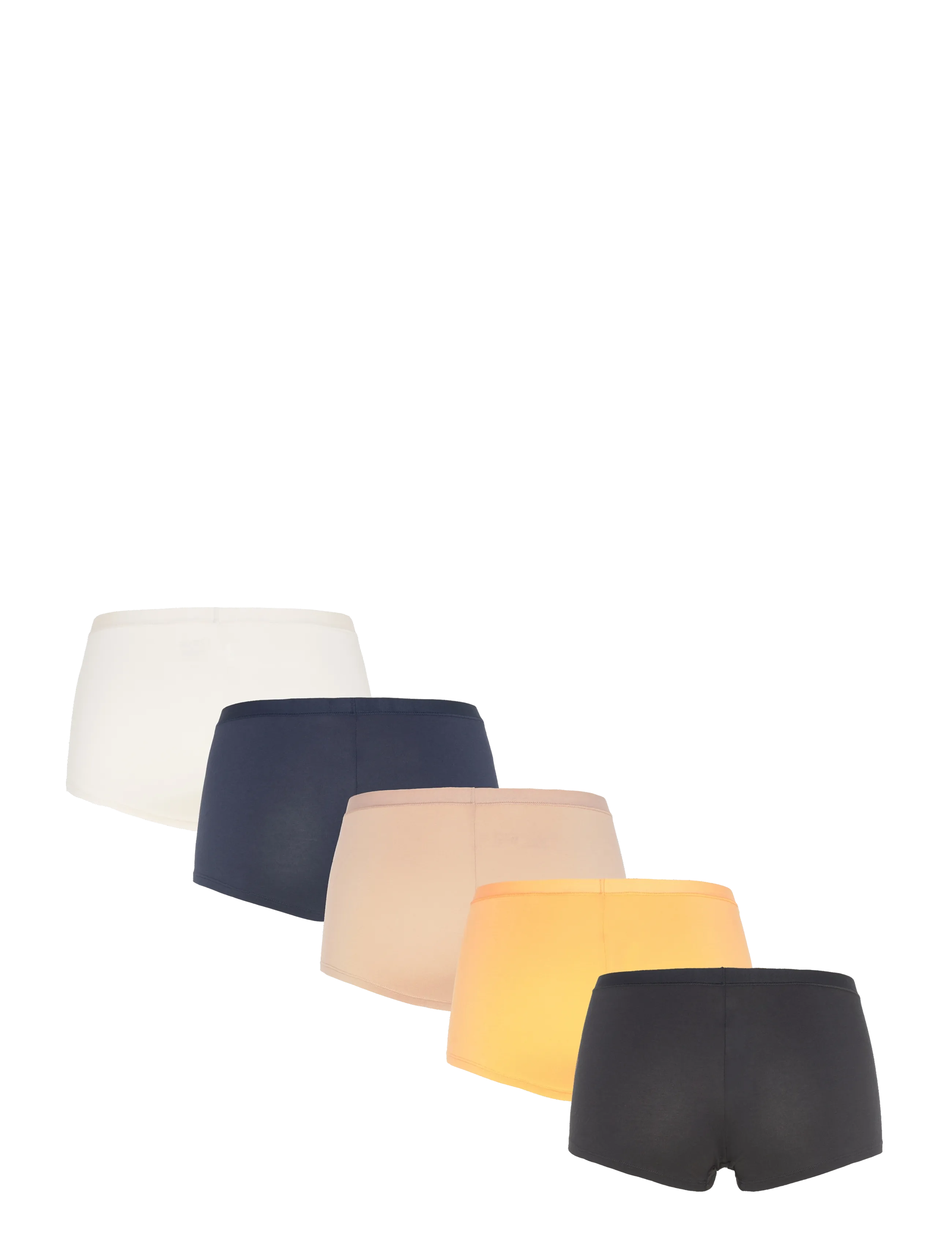 Organic Basics - Core Shorty 5-pack - briefs - black / papaya / hazelnut / soft vanilla / deep navy - 2