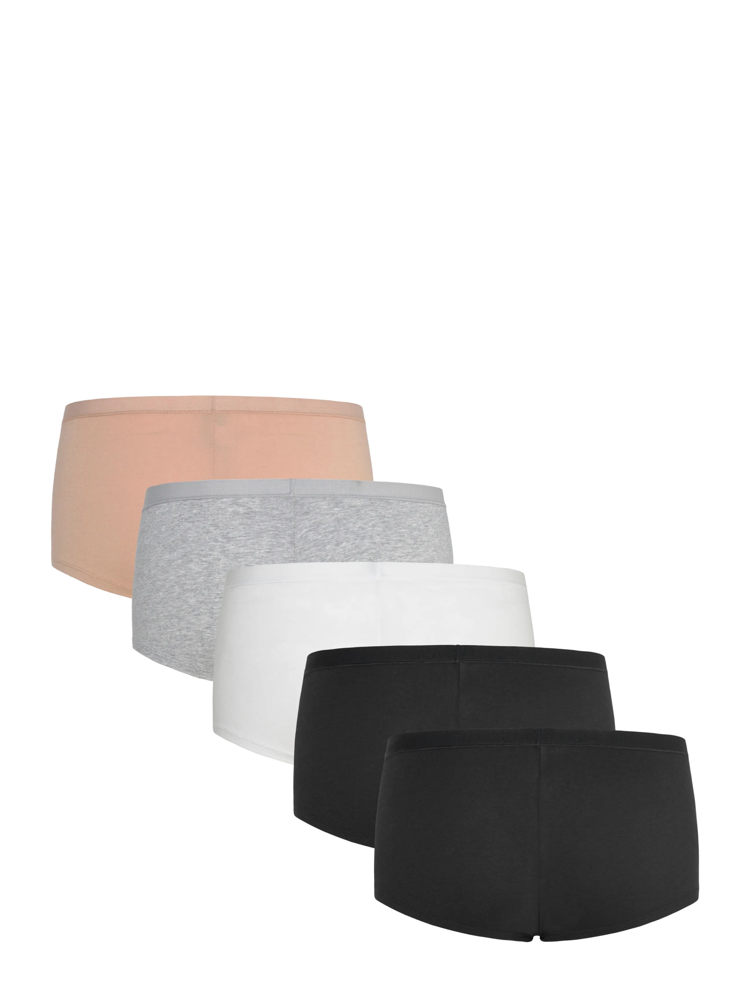 Organic Basics - Core Shorty 5-pack - damen - hazelnut/white/grey melange/black/black - 2
