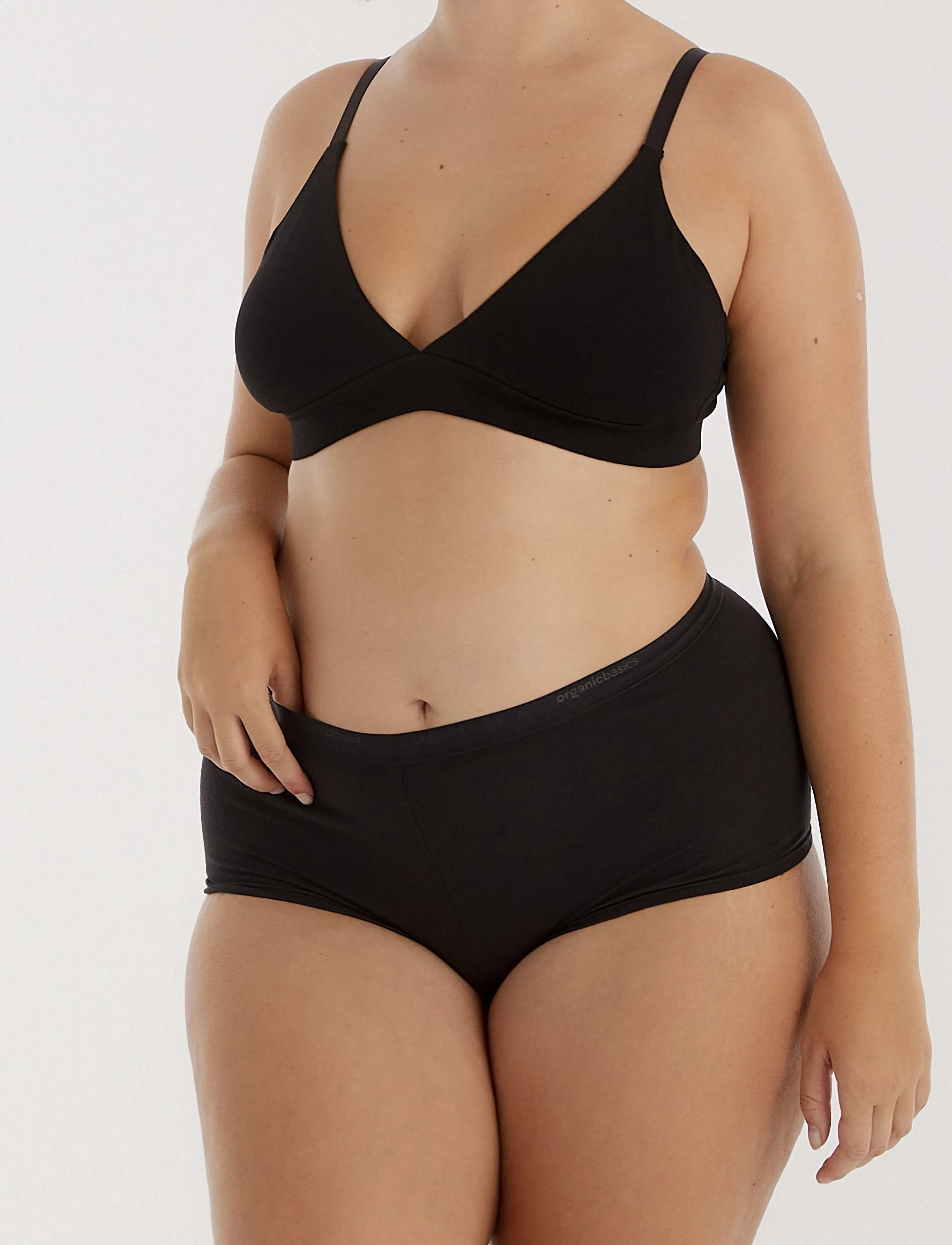 Organic Basics - Core Shorty 5-pack - damen - hazelnut/white/grey melange/black/black - 5