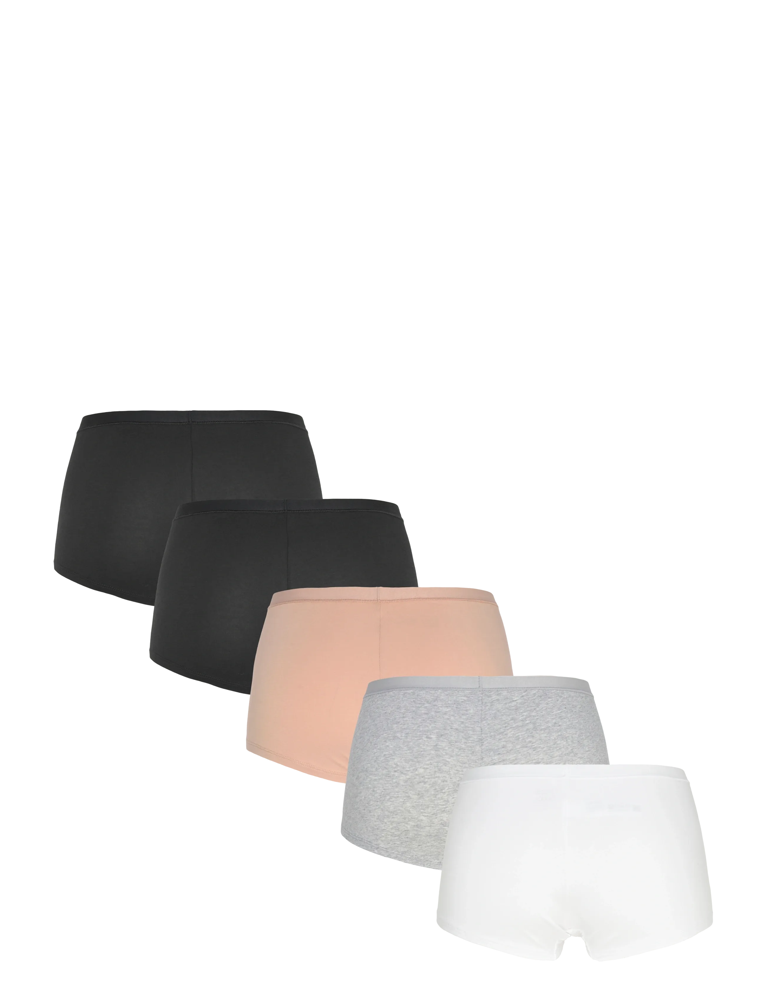 Organic Basics - Core Shorty 5-pack - briefs - hazelnut / white / grey melange / black / black - 2