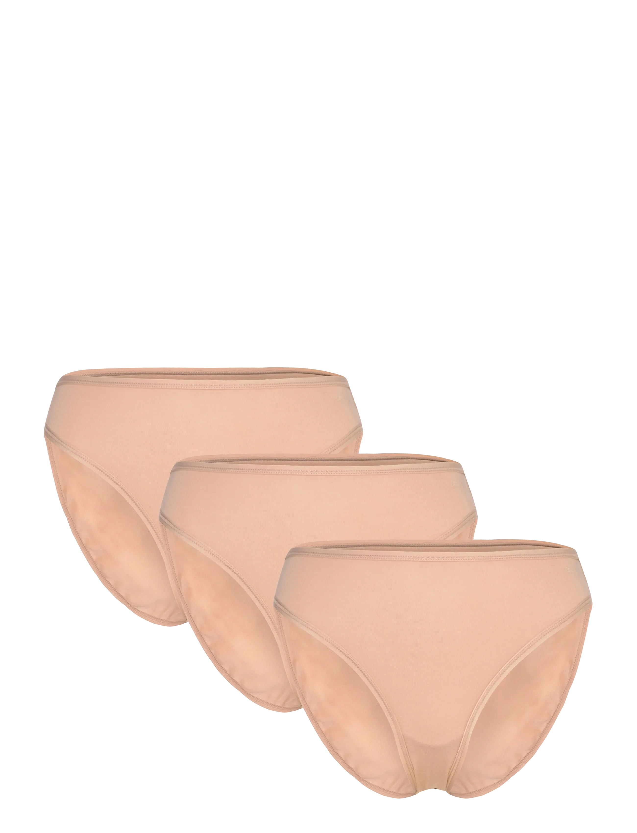Organic Basics Core High-Leg Briefs 3-Pack - Basplagg - HAZELNUT / HAZELNUT / HAZELNUT / beige