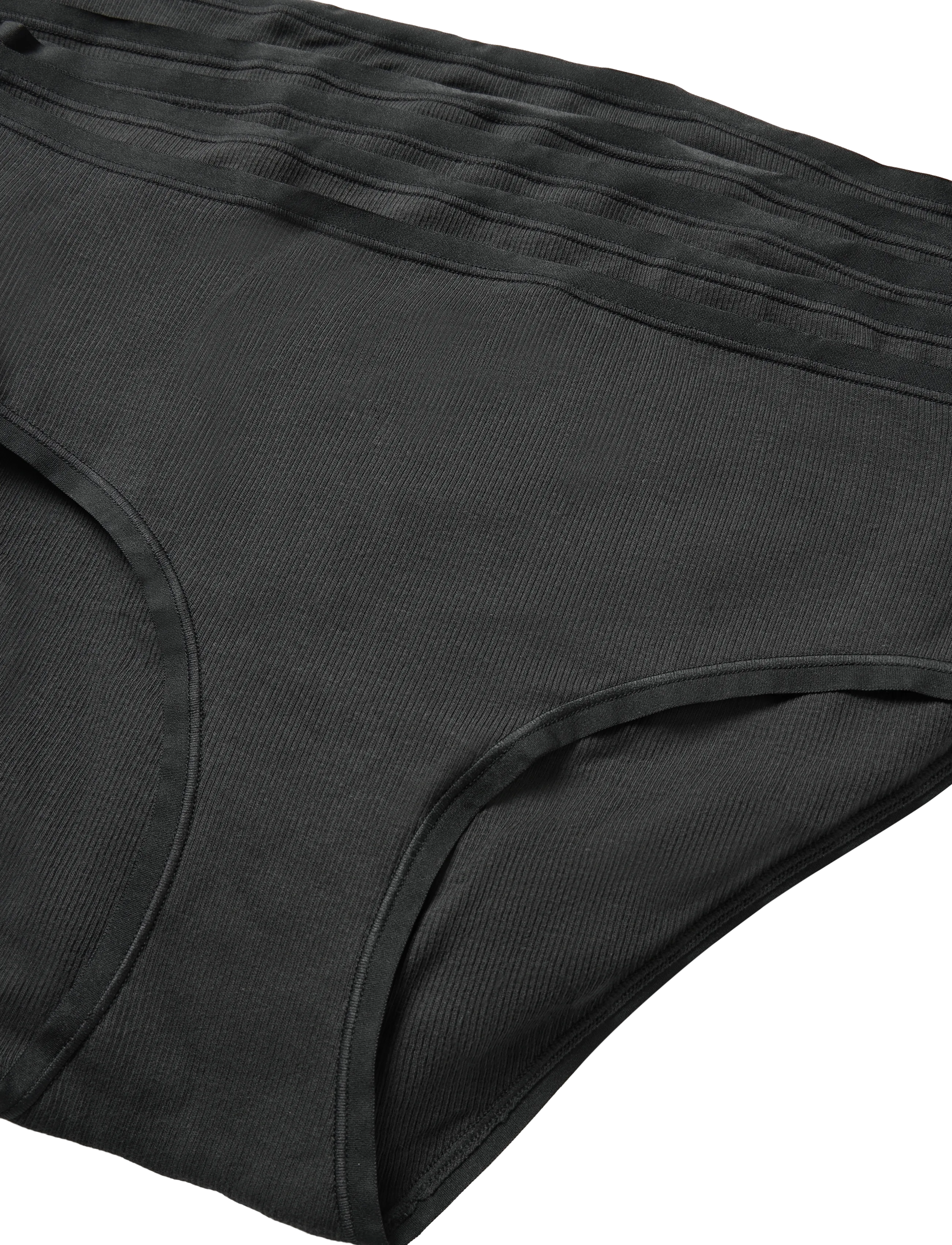 Organic Basics - Core Rib Briefs 5-pack - damen - black / black / black / black / black - 2