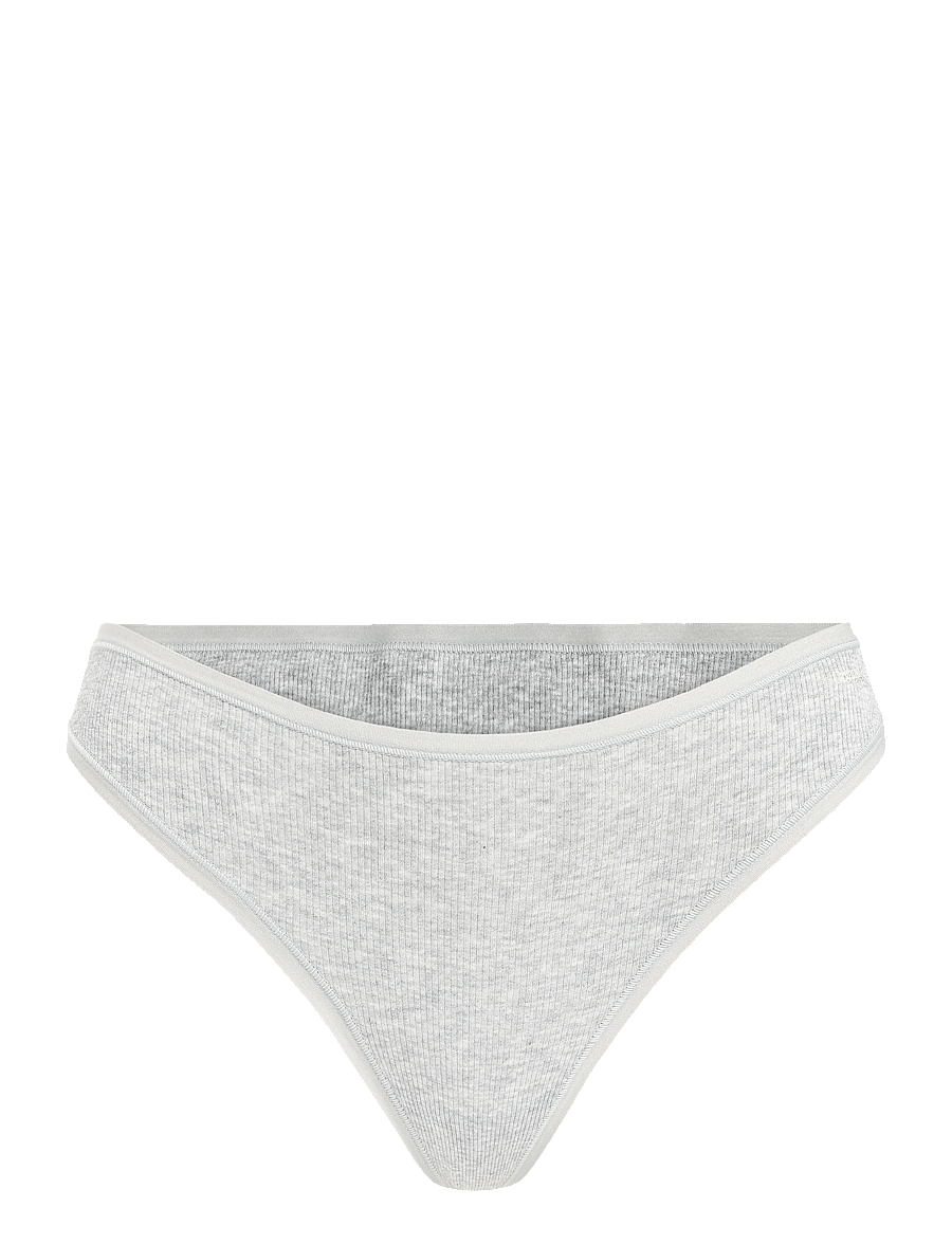 Organic Basics - Core Rib Thong - stringtrosor - grey melange - 0
