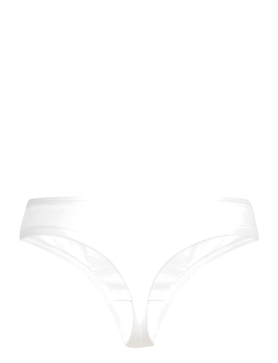 Organic Basics - Core Rib Thong - siaurikės - white - 2