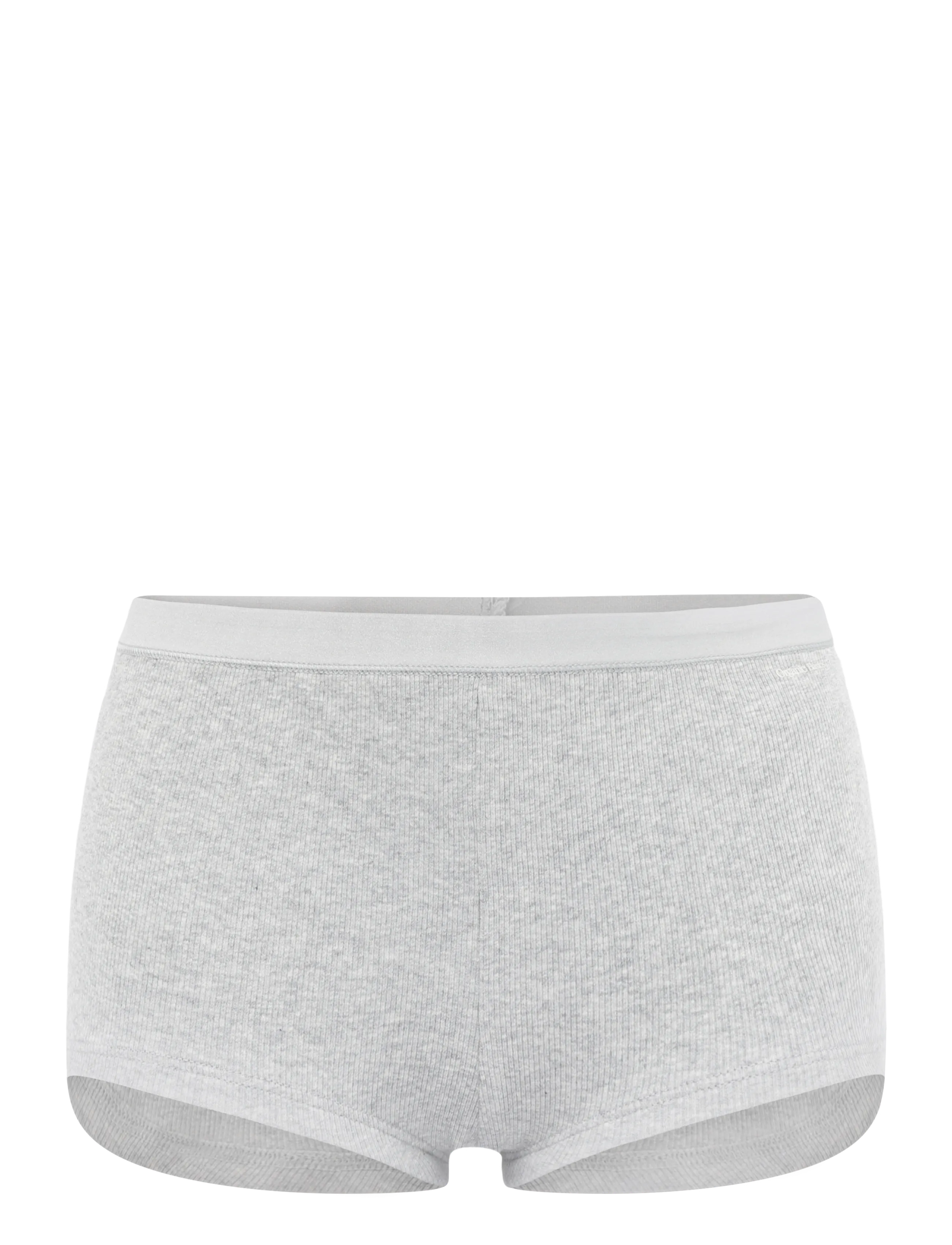 Organic Basics - Core Rib Shorty - grey melange - 1