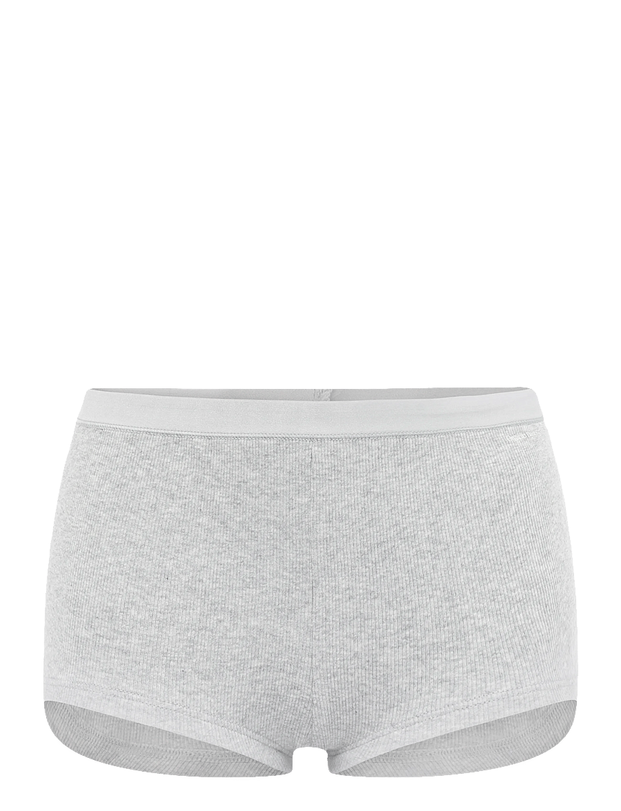 Organic Basics - Core Rib Shorty - grey melange - 1