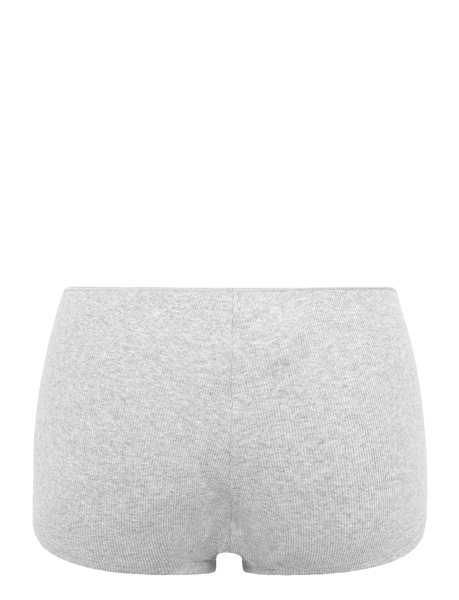 Organic Basics - Core Rib Shorty - grey melange - 2