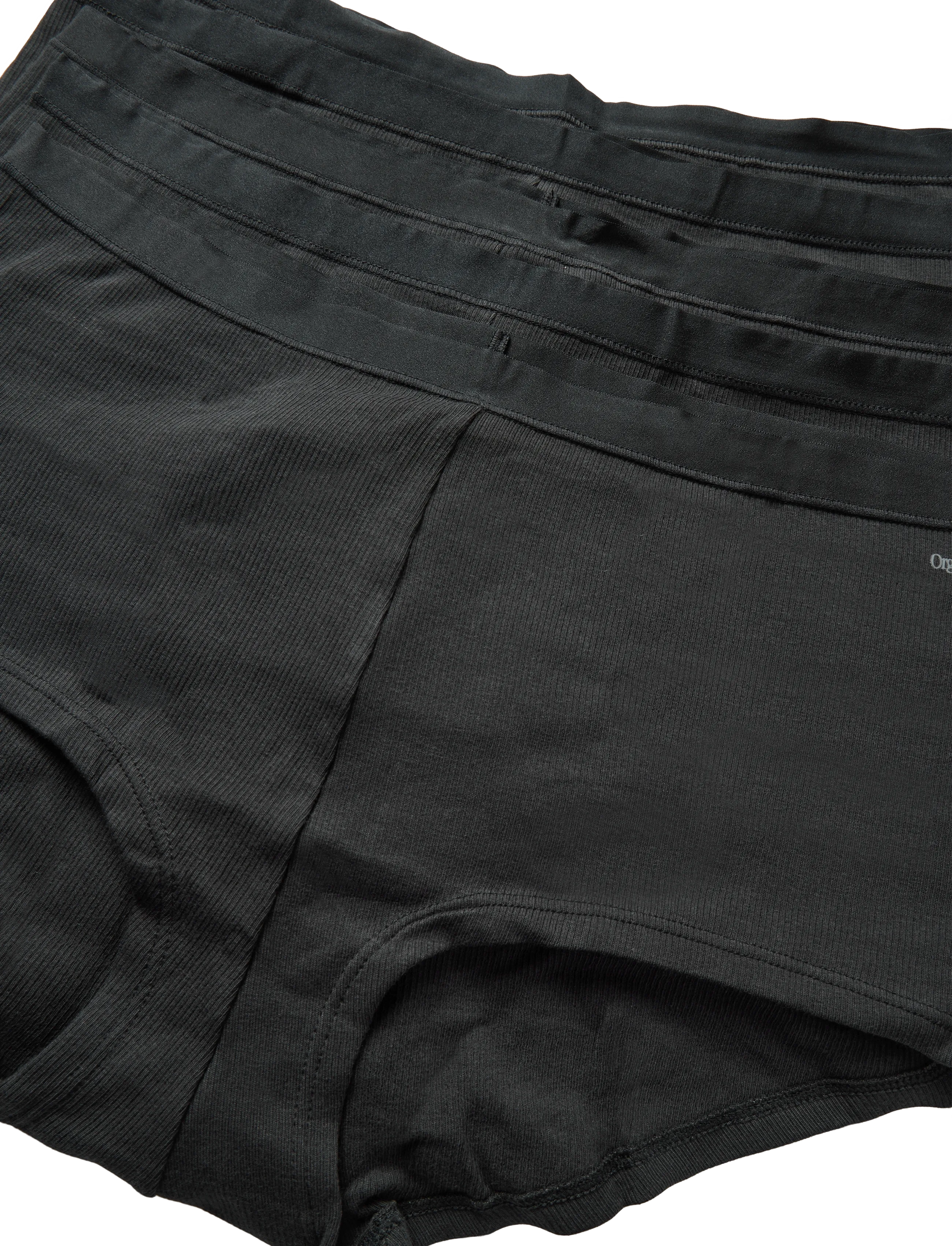 Organic Basics - Core Rib Shorty 5-pack - damen - black / black / black / black / black - 2