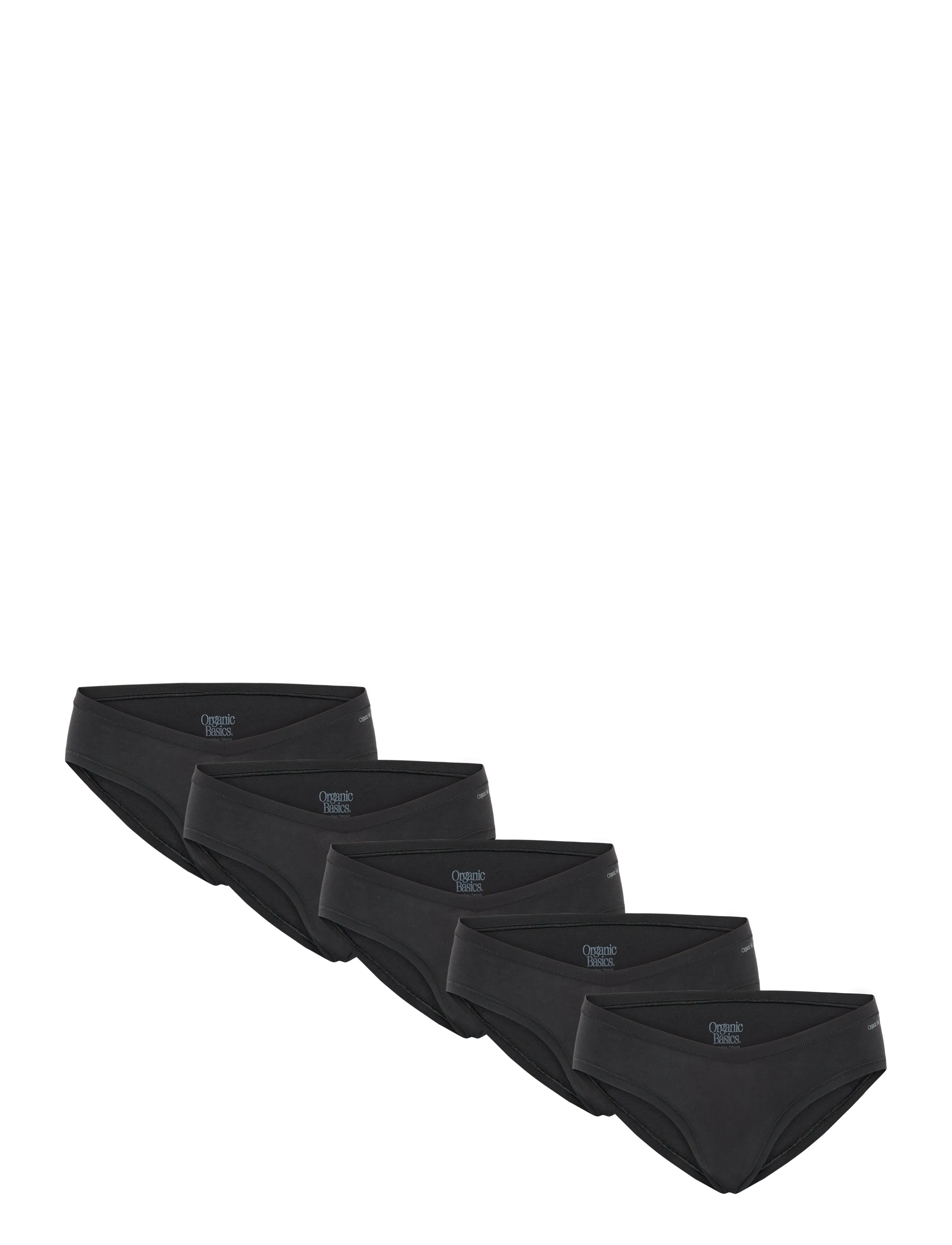Organic Basics Flex Hipster 5-Pack - Organic Basics - BLACK / BLACK / BLACK / BLACK / BLACK / black