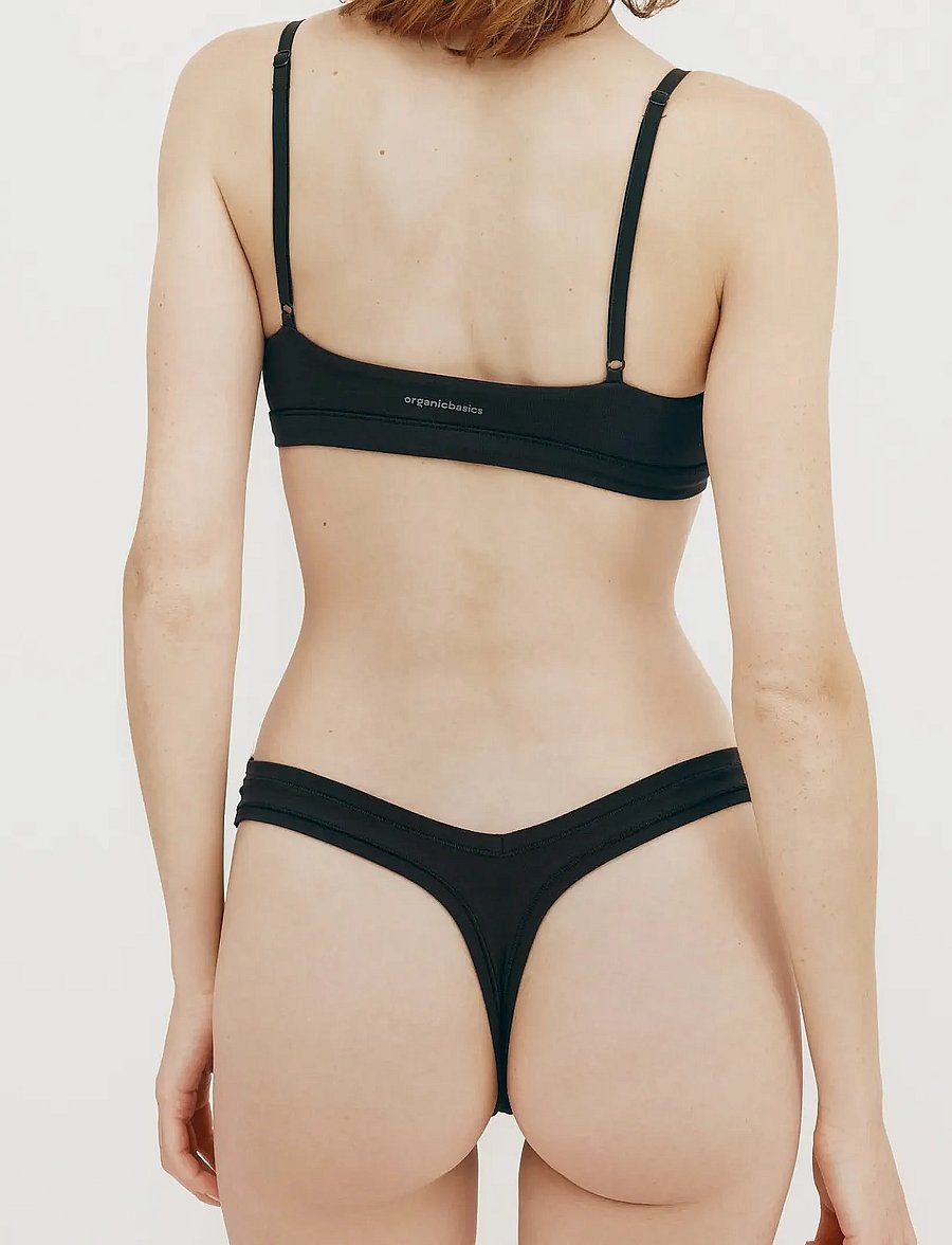 Organic Basics - Flex Thong - stringi - black - 4