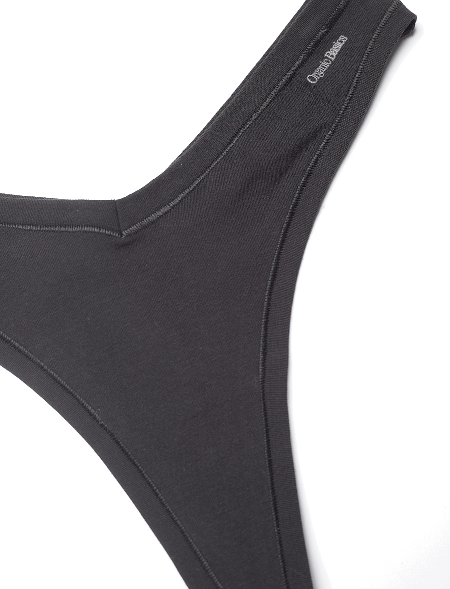 Organic Basics - Flex Thong - stringi - black - 5