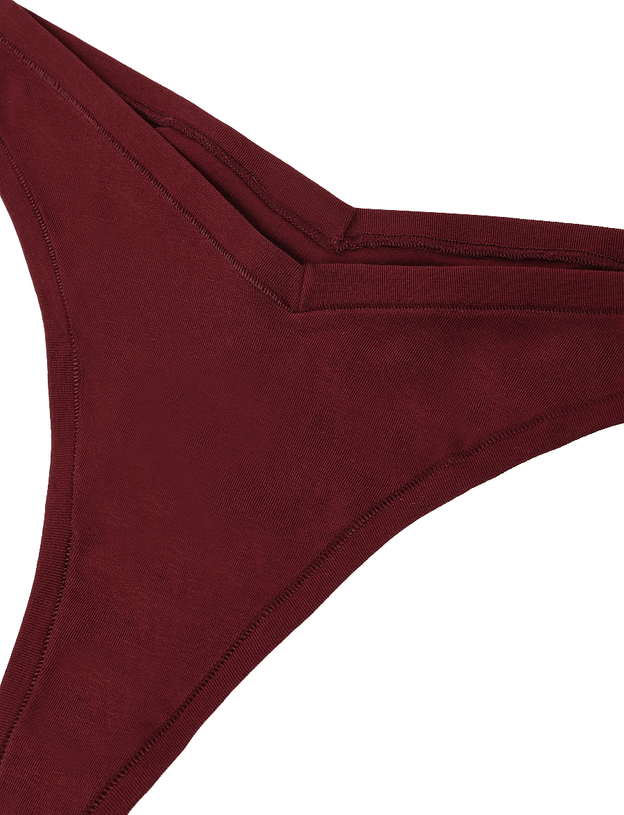 Organic Basics - Flex Thong - stringtrosor - cranberry - 4